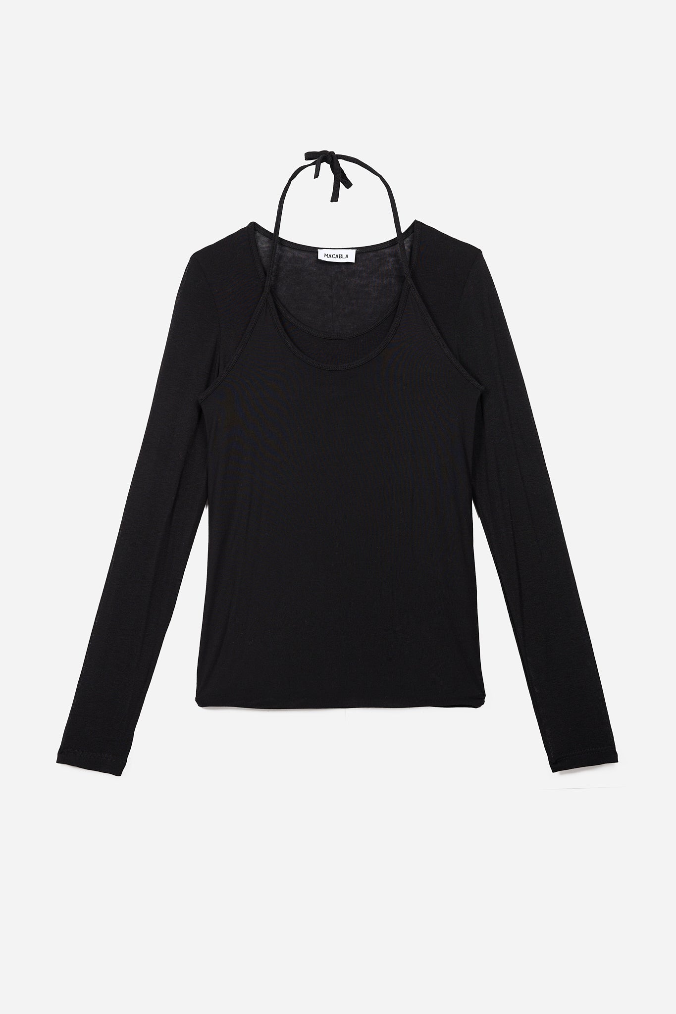 T-shirt à superposition noire