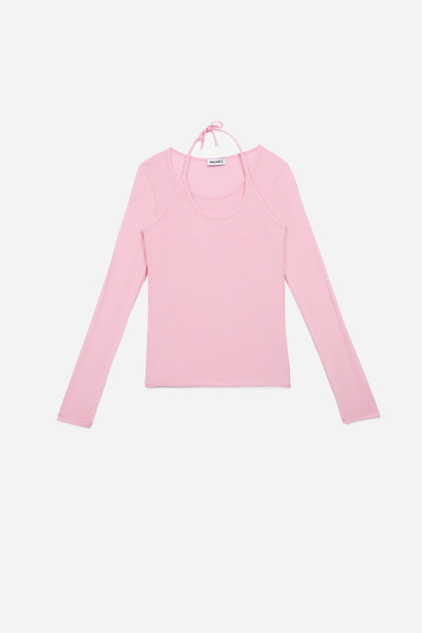 T-shirt rose superposé