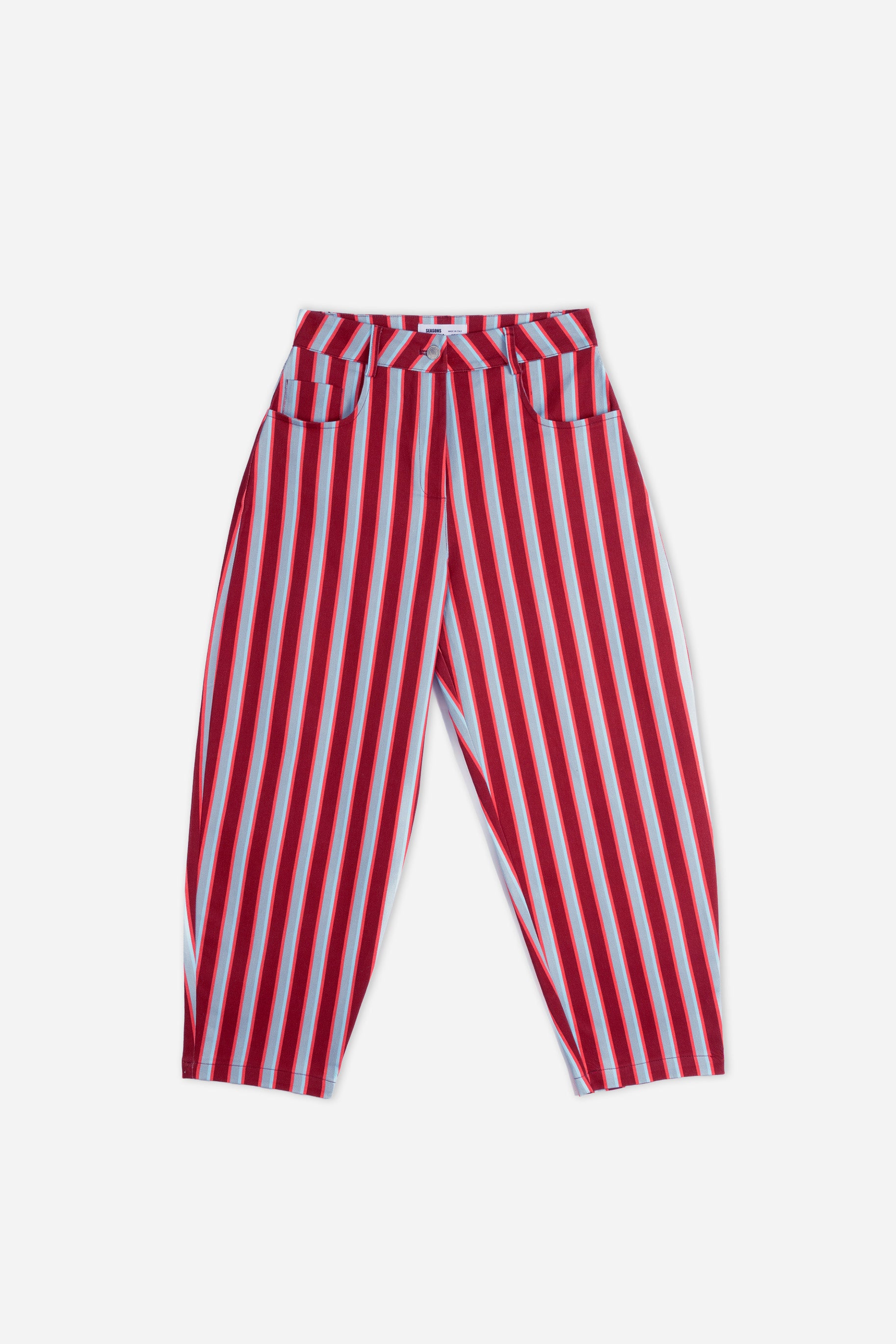 Burgundy Blue Balloon Trousers