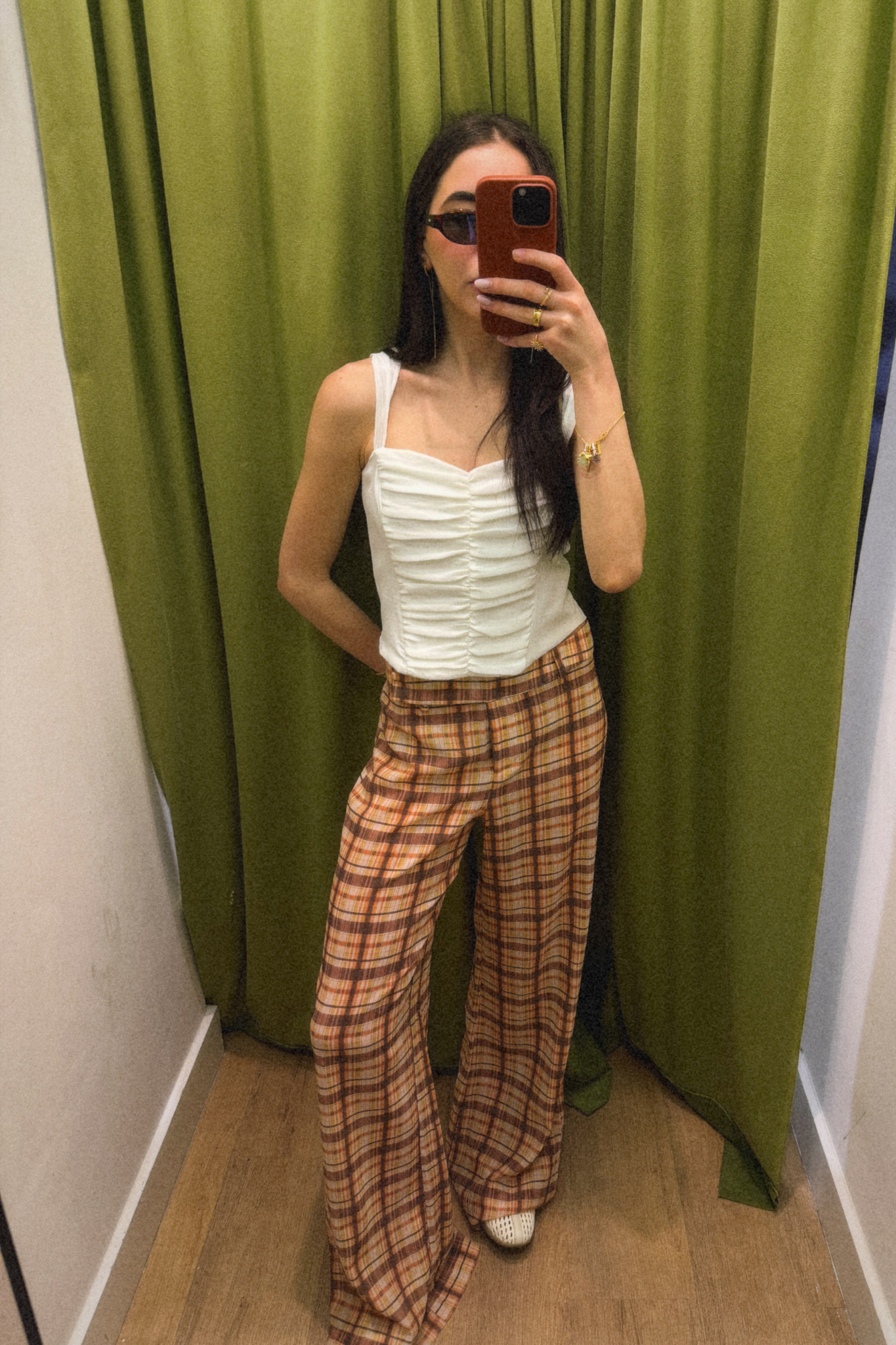 Pantalón Cuadros Amarillo