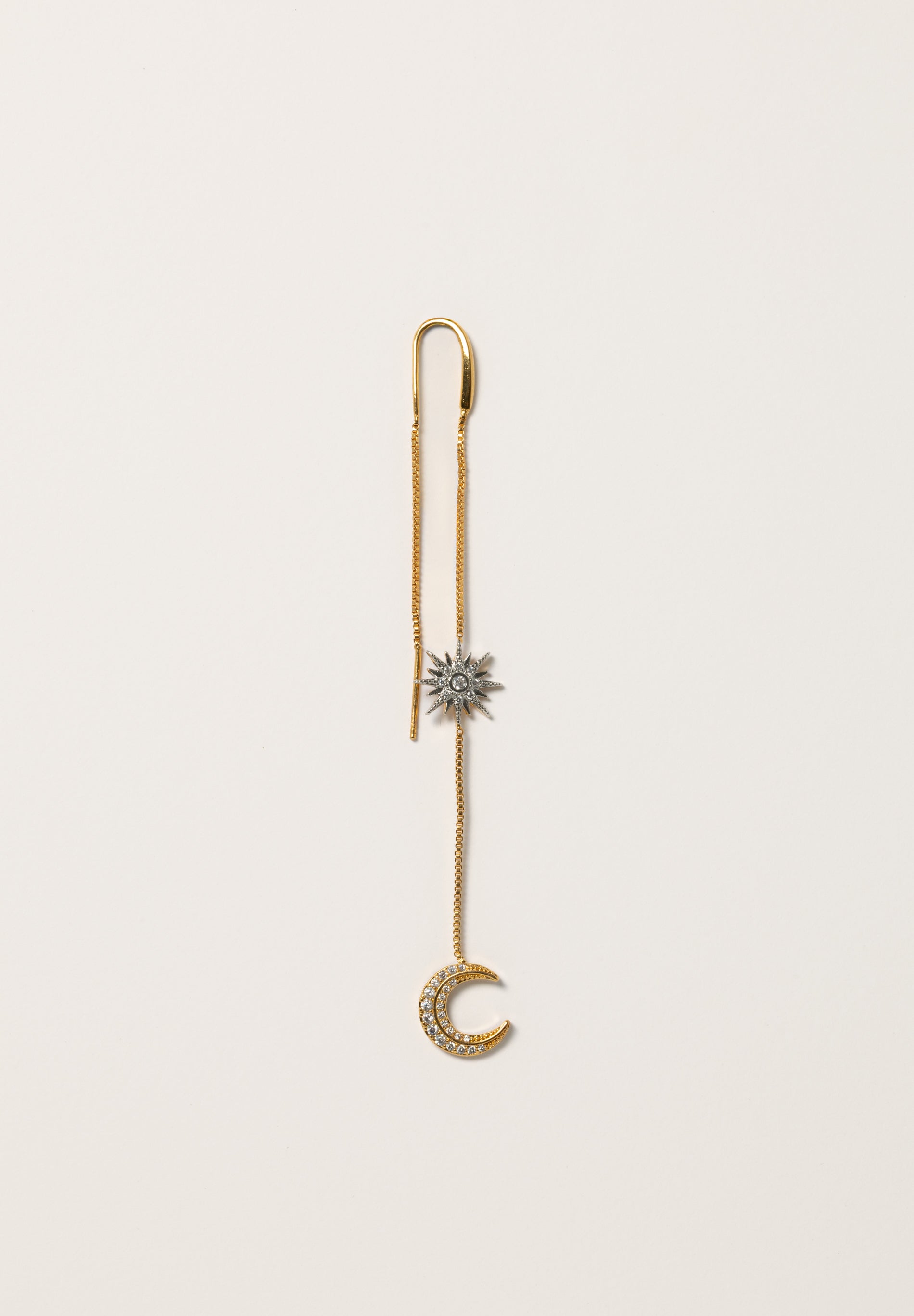 Boucles d'oreilles double chaîne jour et nuit (unité)