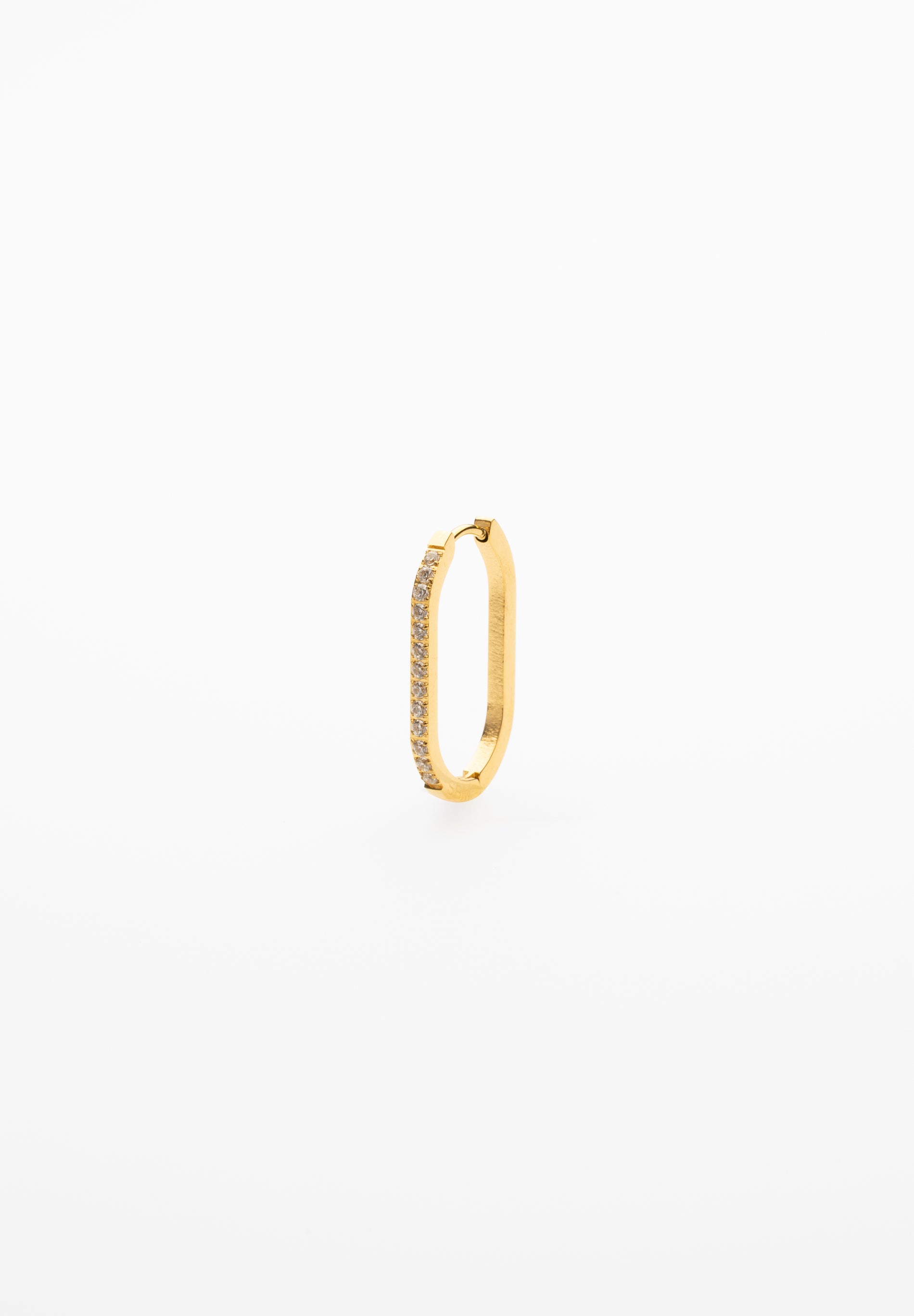 Oval Zircon Earring 43mm (Unit)