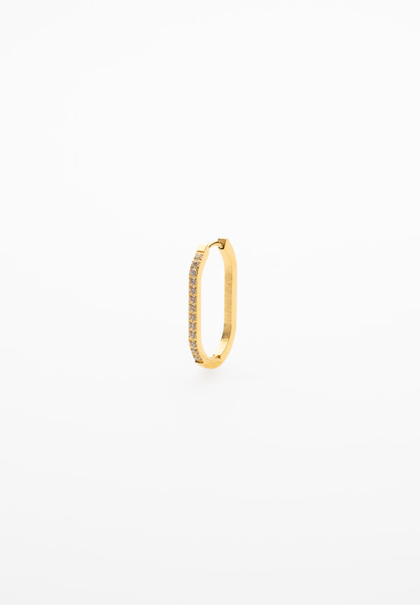 Oval Zircon Earring 43mm (Unit)