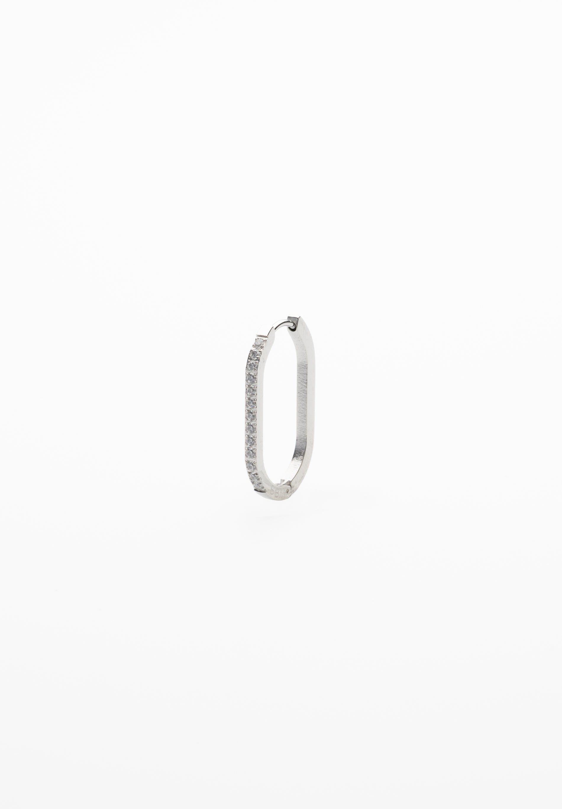 Oval Zircon Earring 43mm (Unit)