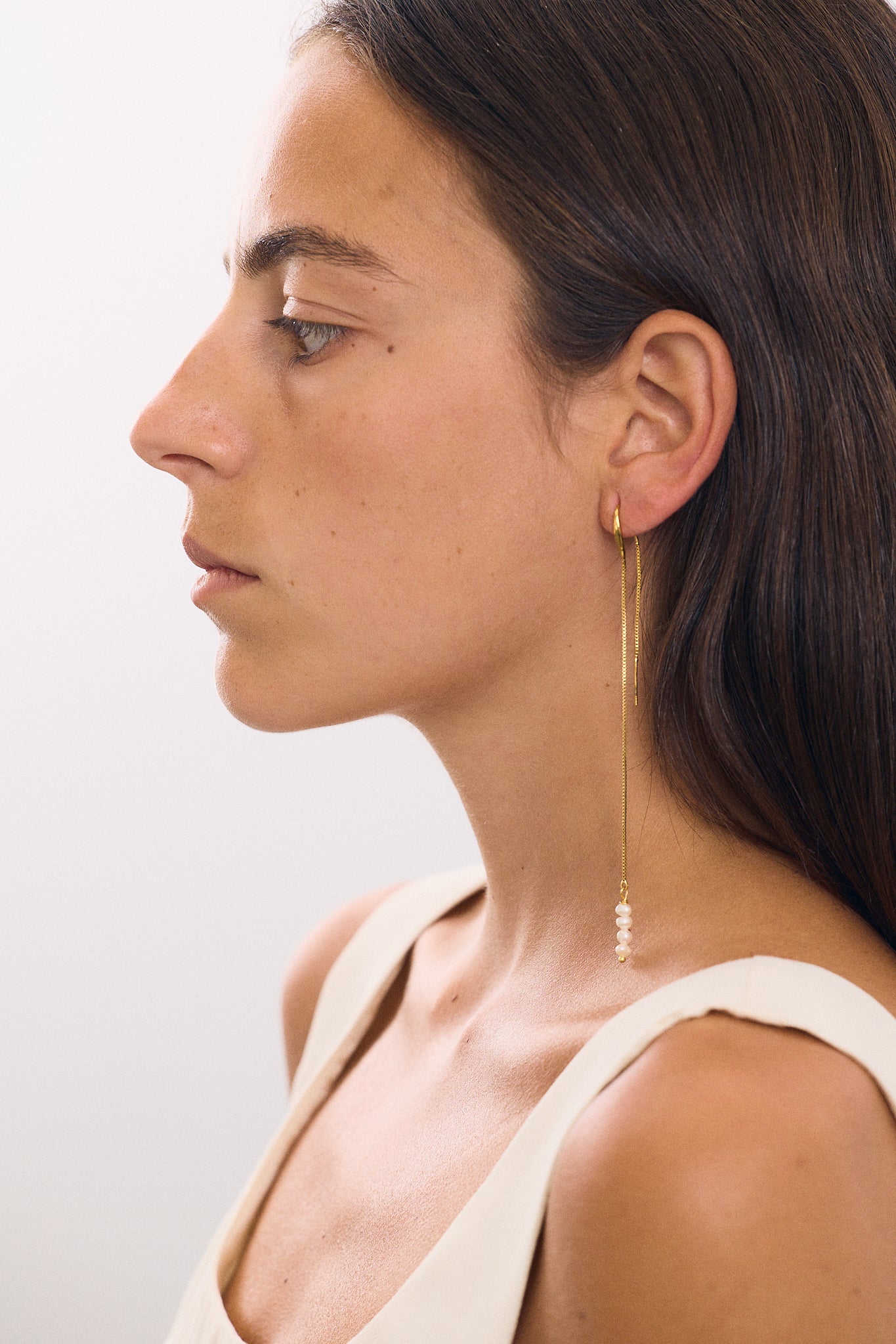 Boucle d'Oreille Chaîne Perle (unité)