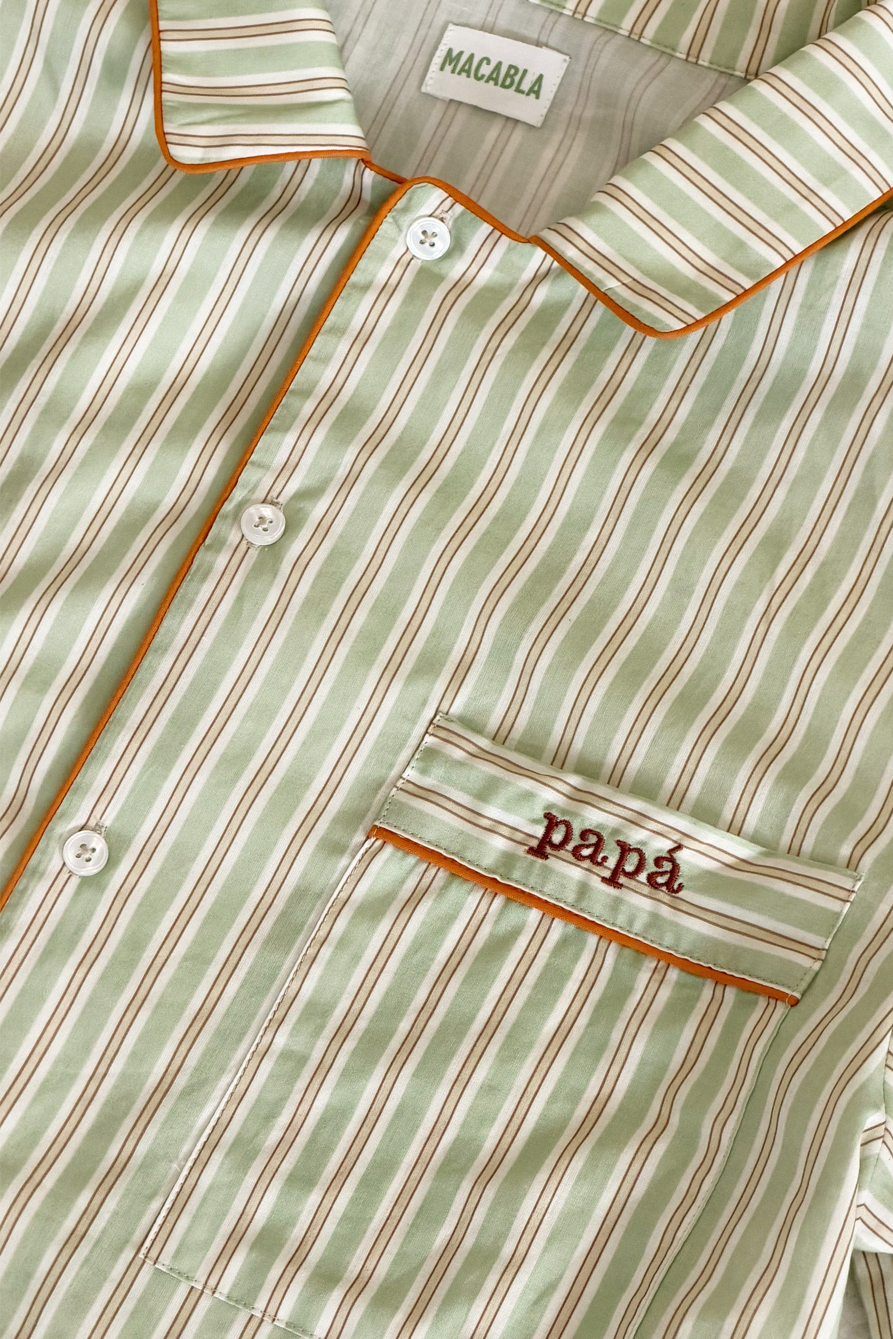 Pijama Unisex Rayas Verde