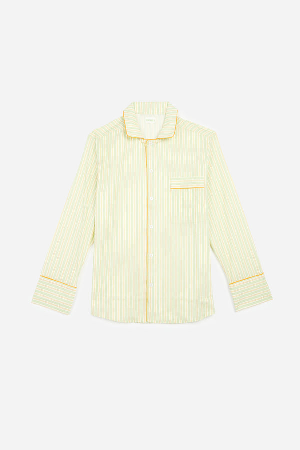 Unisex Green Striped Pyjamas