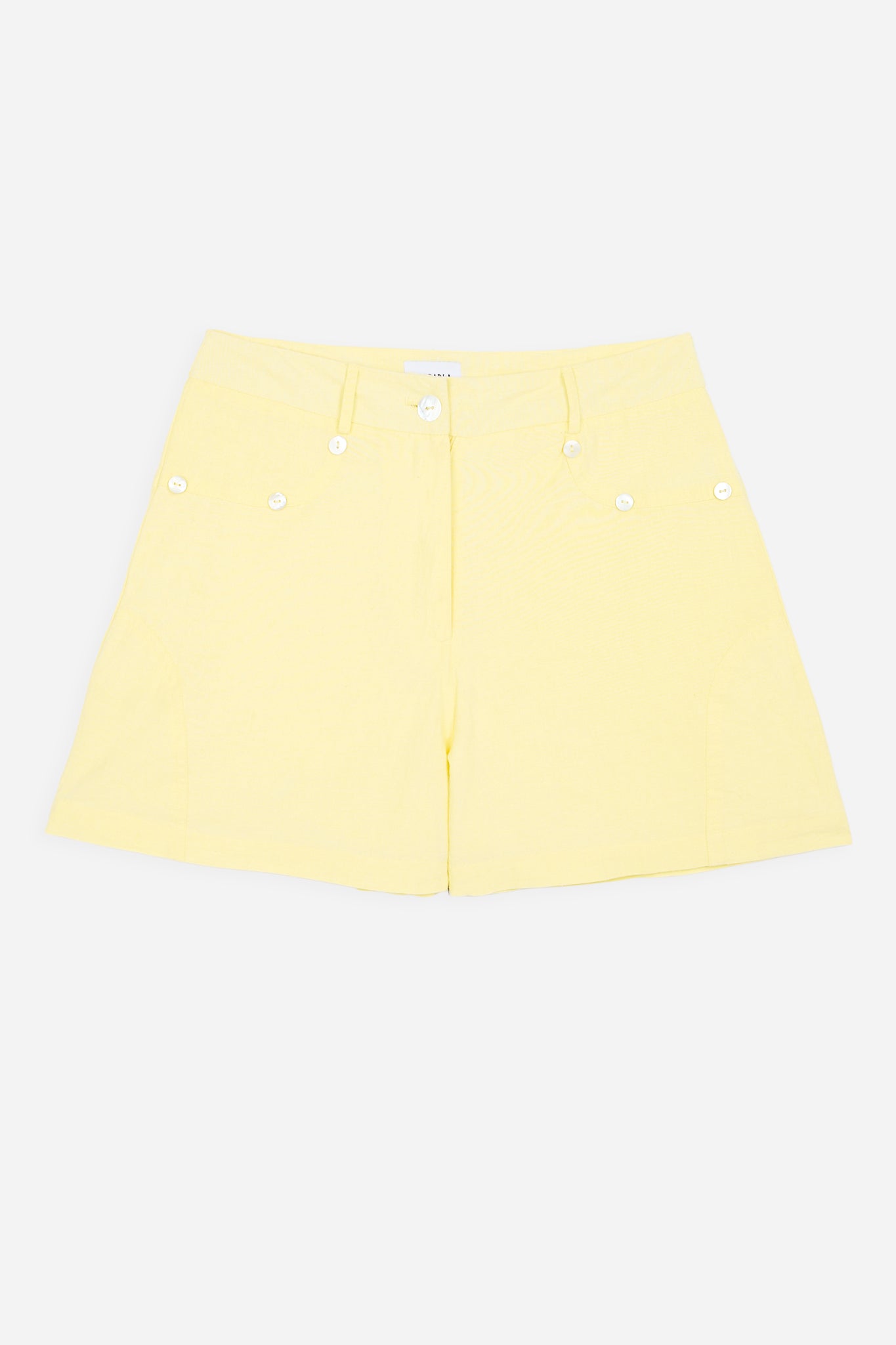 Shorts Botones Nácar Amarillo