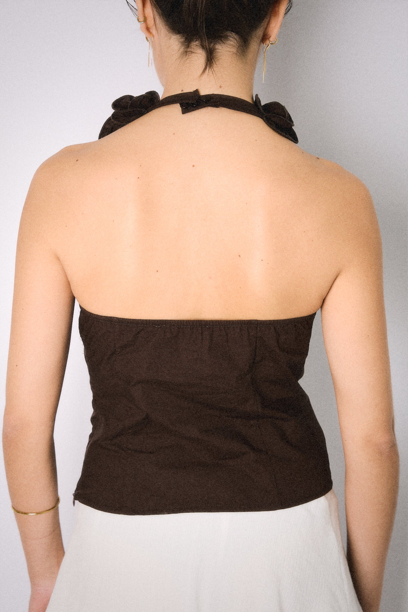 Brown Ruffles Top