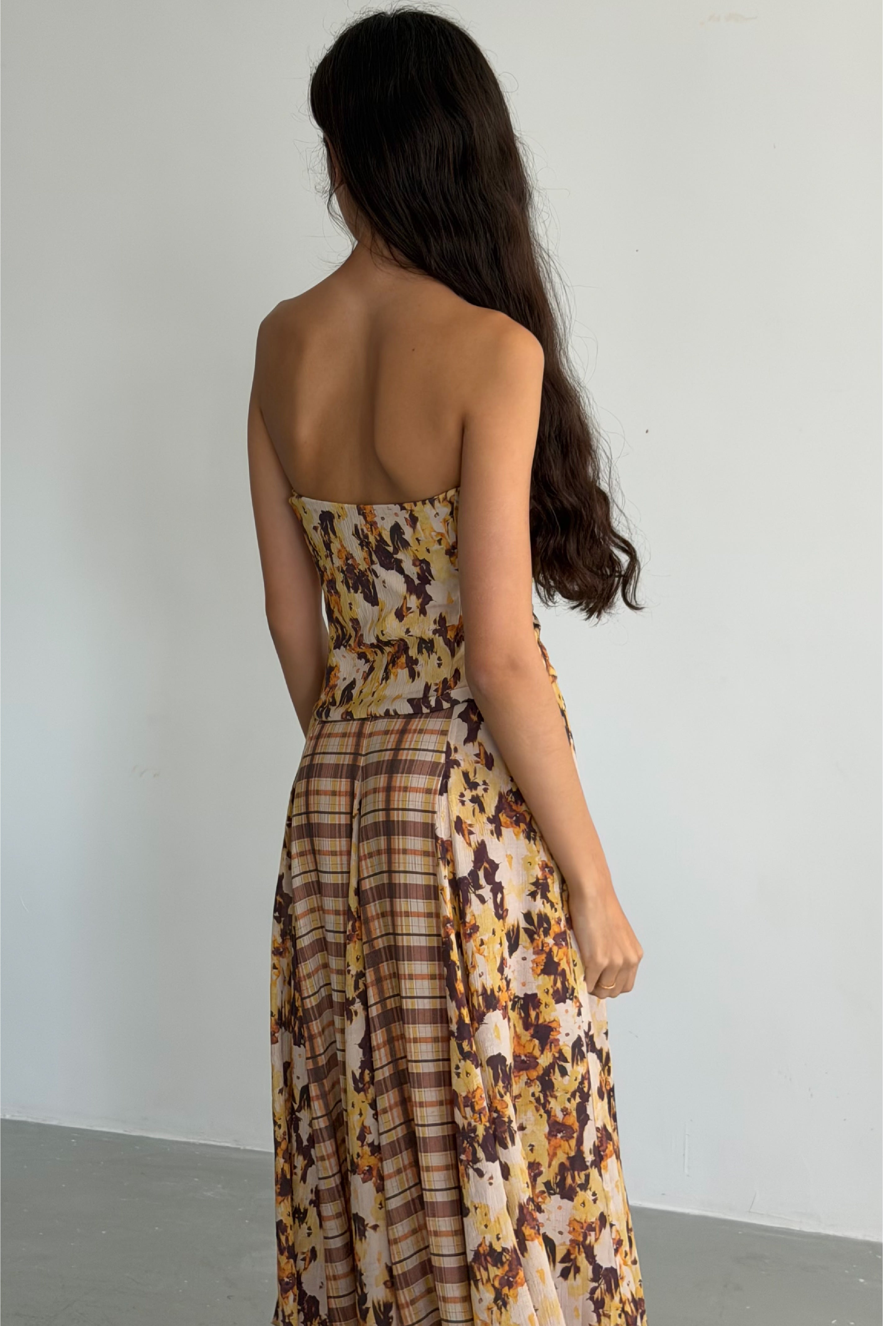 Yellow Floral Knot Top