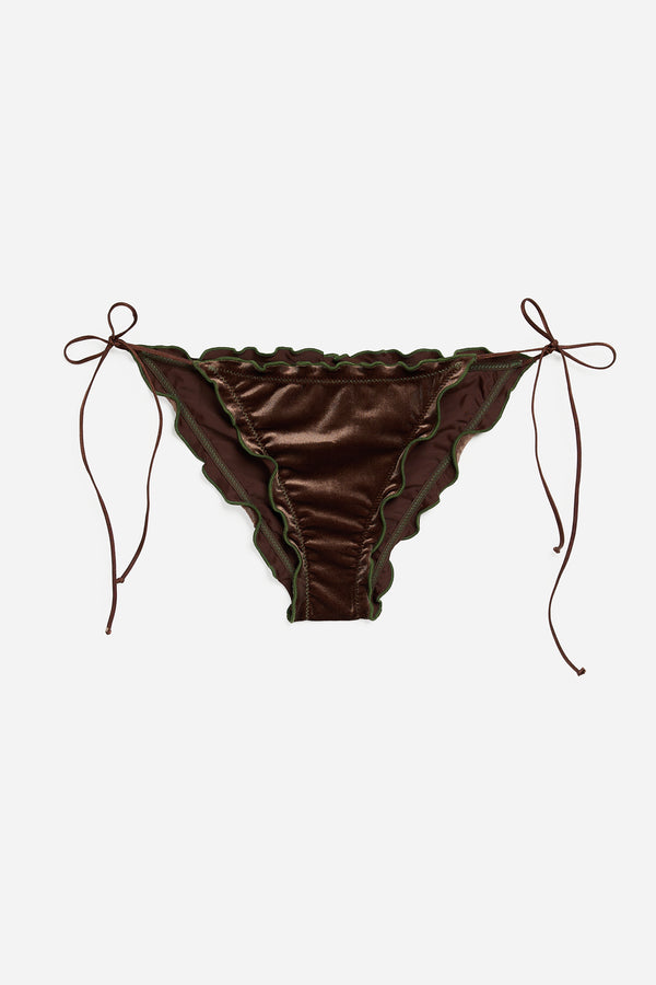 Brown Velvet Bikini Bottom