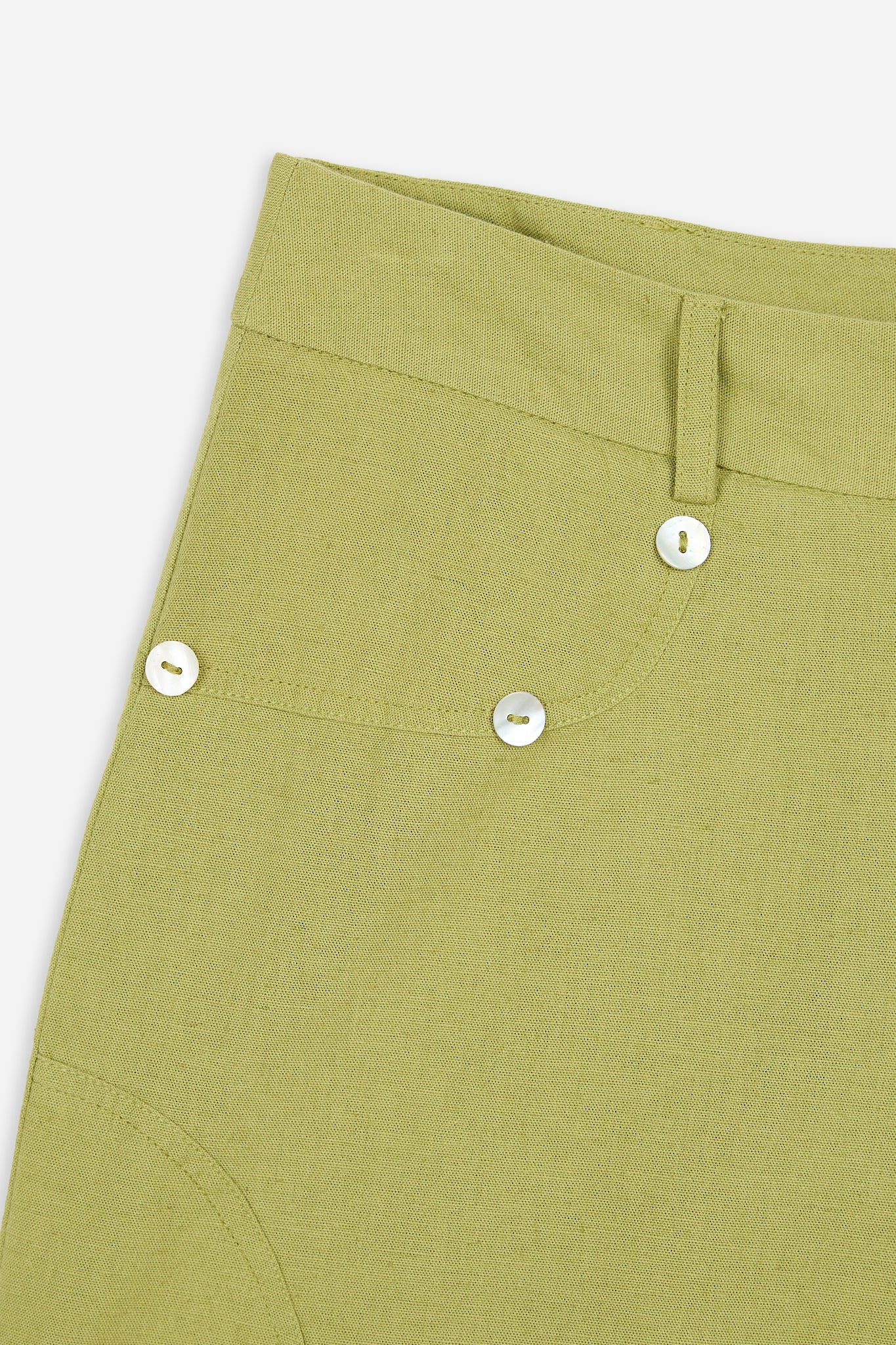 Shorts Botones Nácar Verde