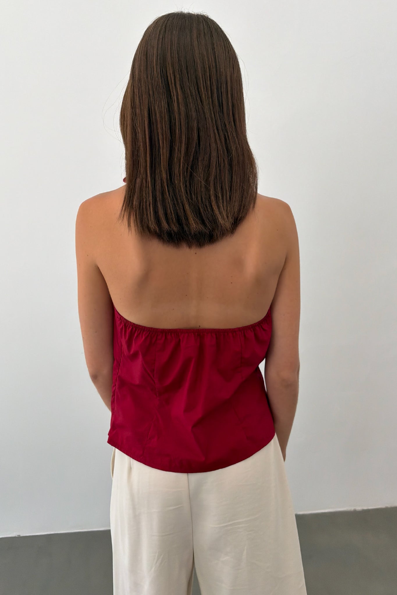 Burgundy Ruffle Top