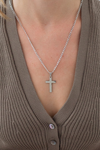 Customisable Flat Cross Necklace