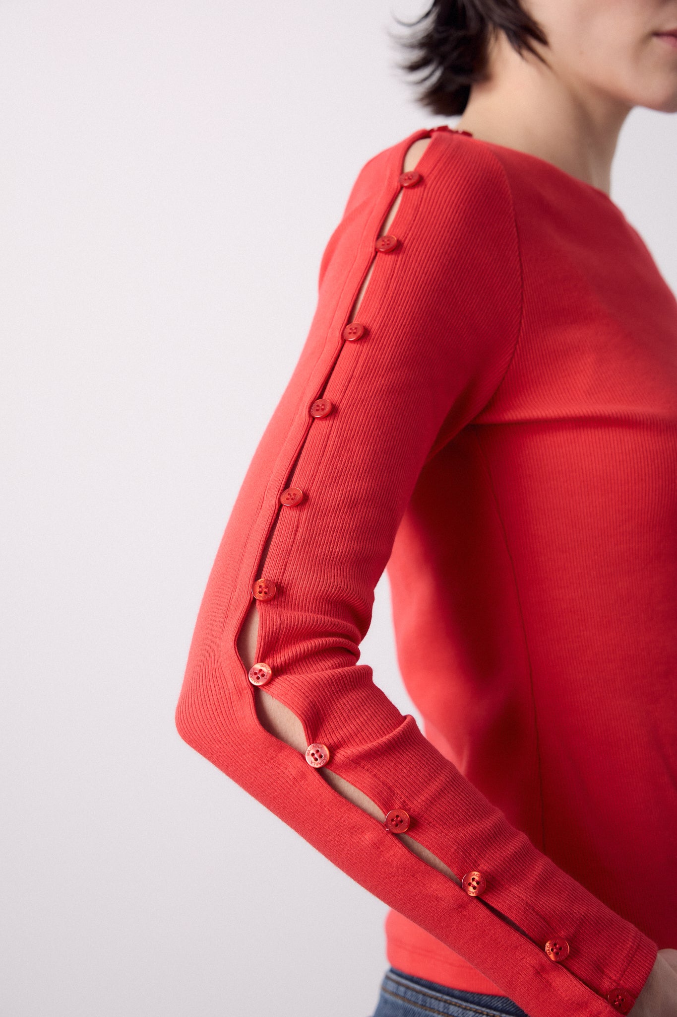 Camiseta Botones Roja