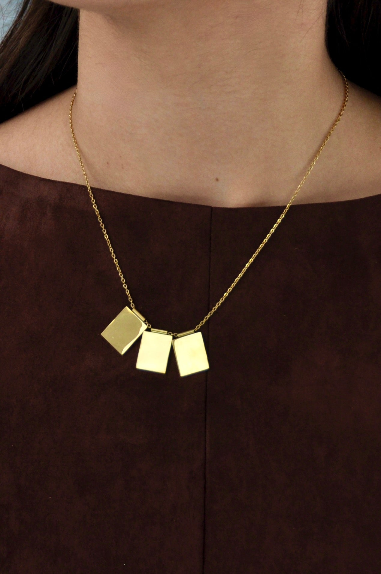 Triple Plate Necklace