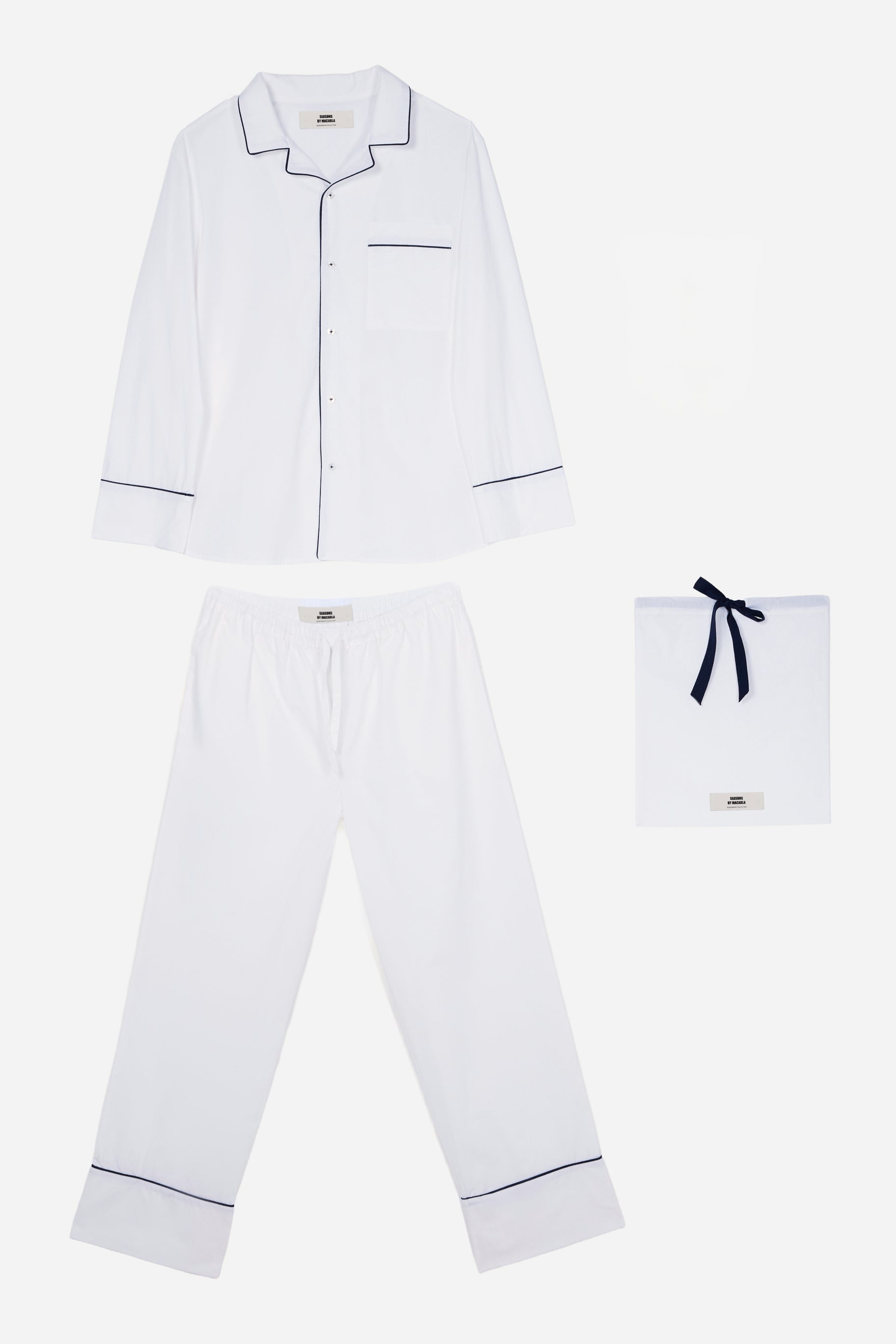 Pijama Hombre White Navy