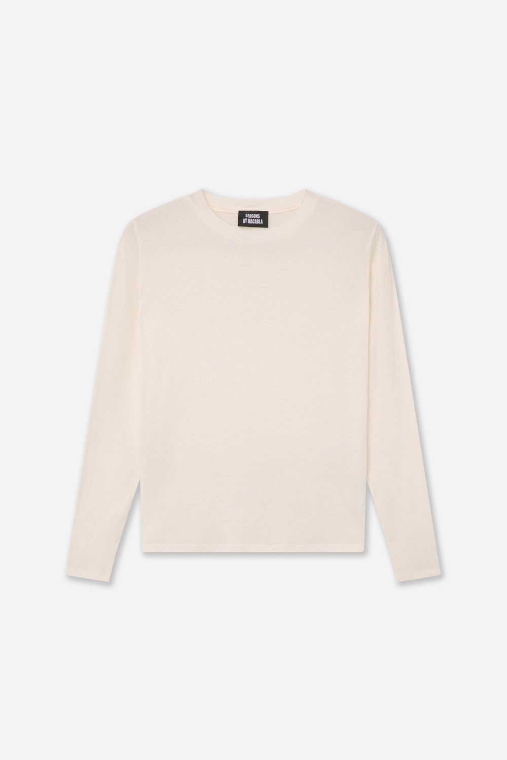 T-shirt Cachemire Manches Longues Blanc