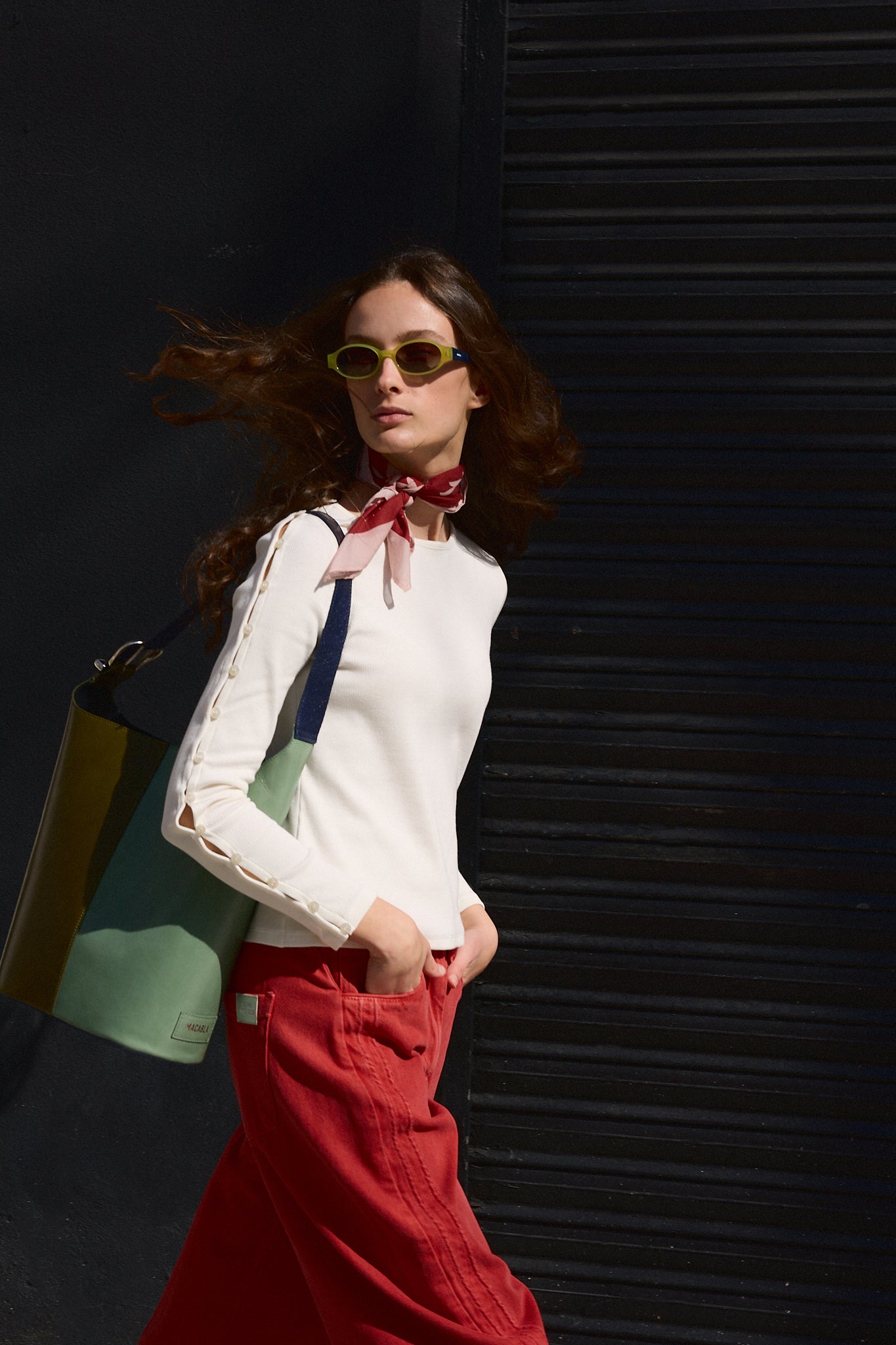 Camiseta Botones Blanca