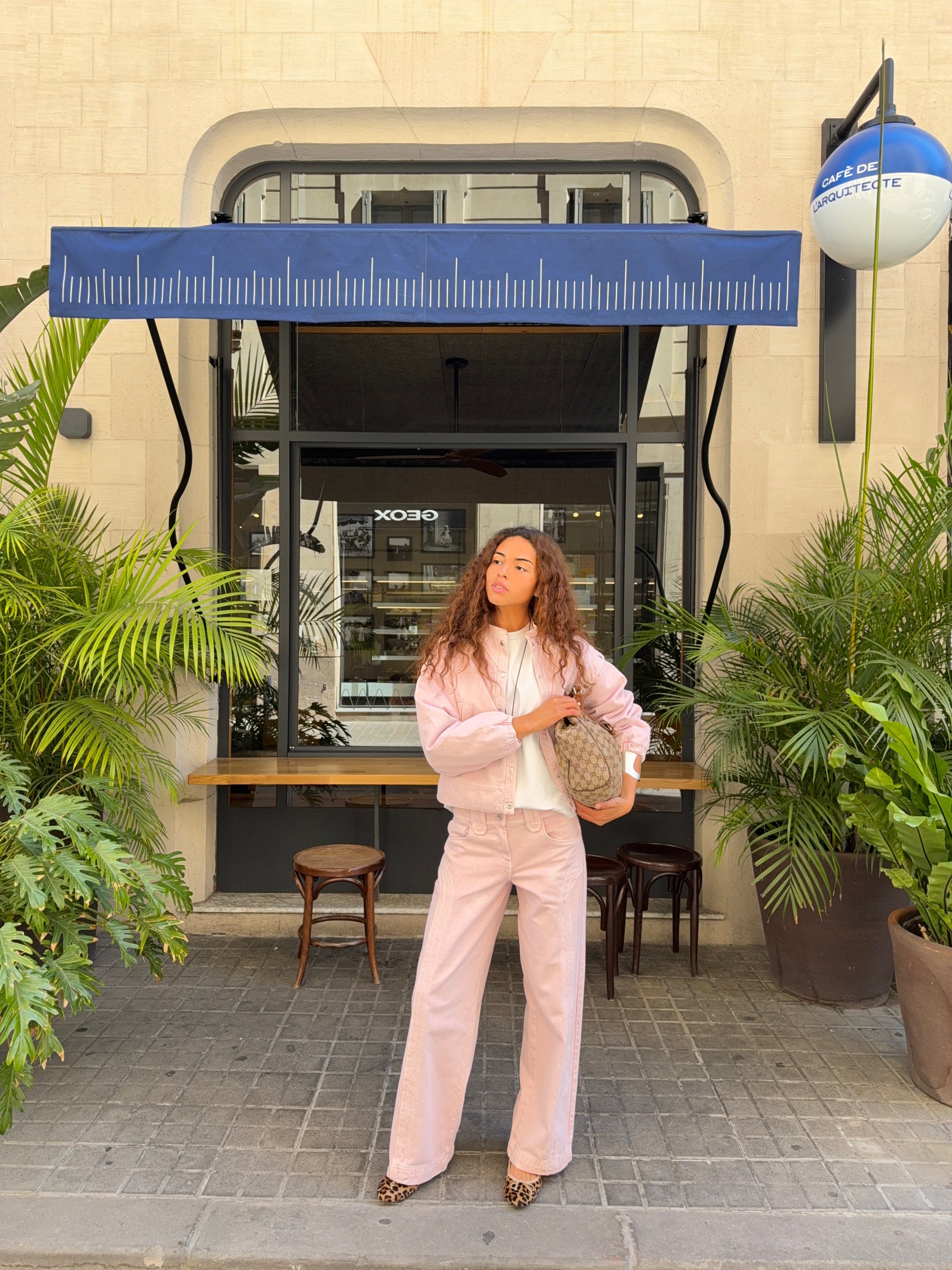 Pantalón Recto Rosa