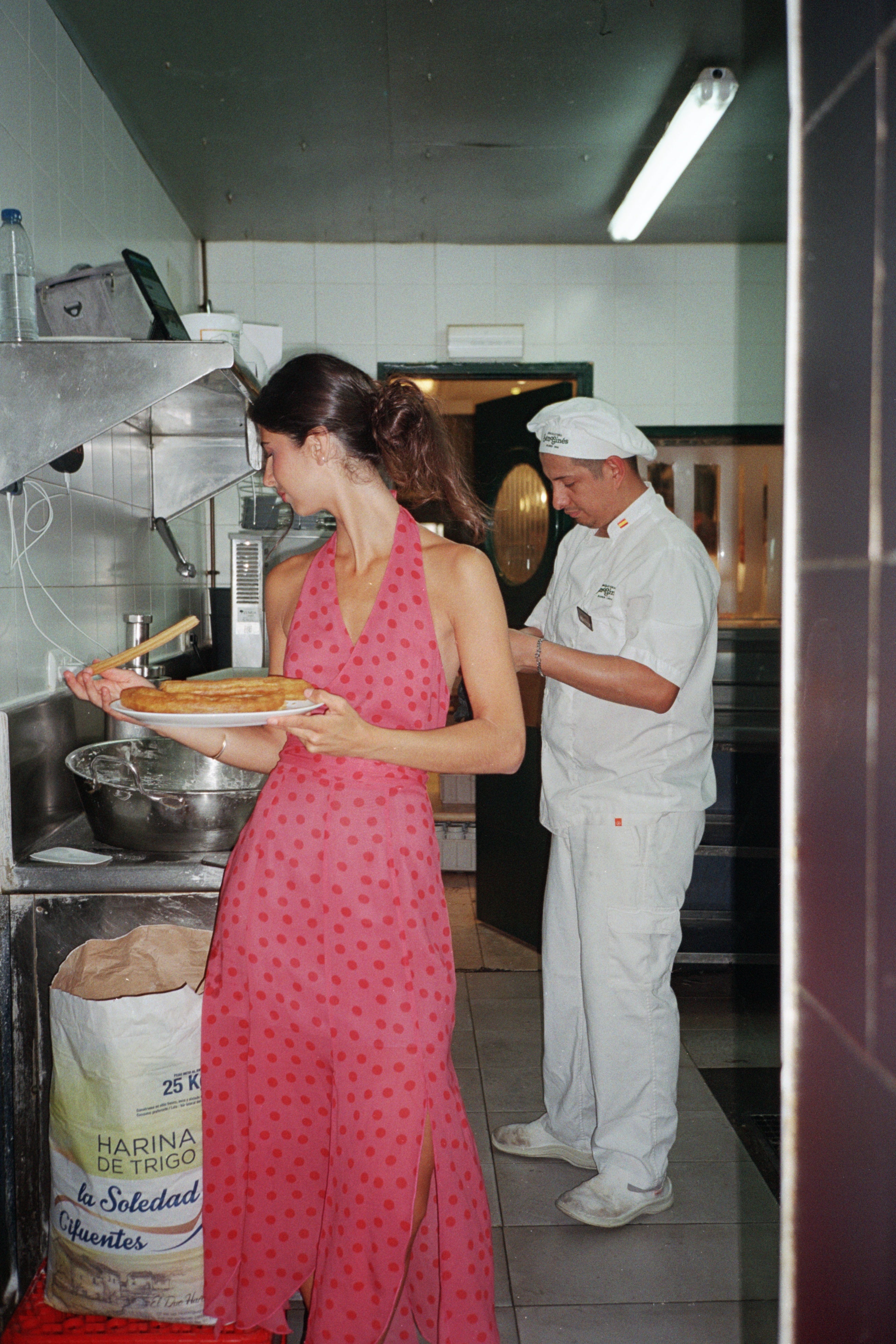 Pink Polka Dot Halter Dress