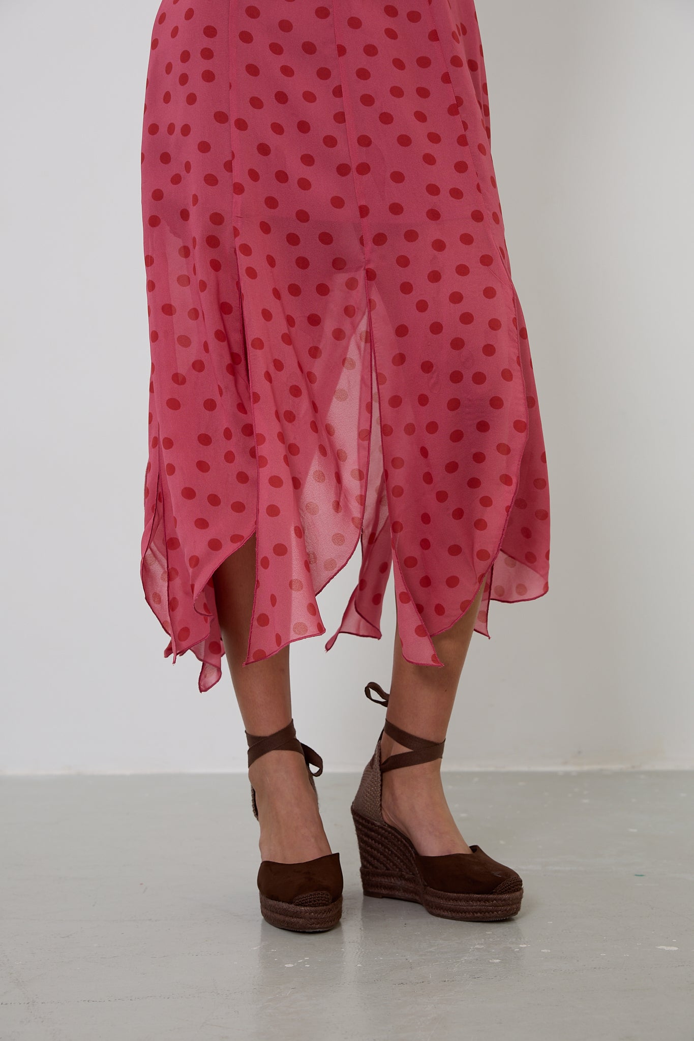 Pink Polka Dot Halter Dress
