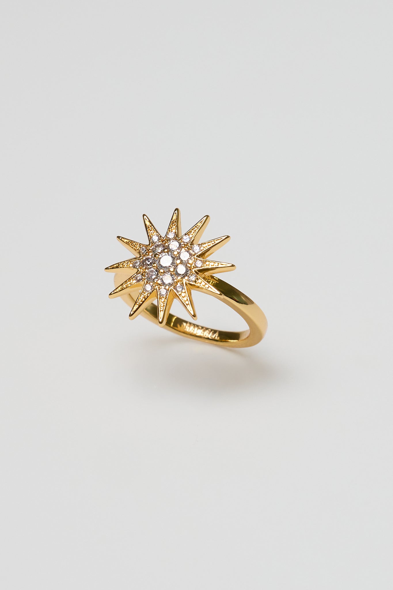 Star Signet Ring with Zircon