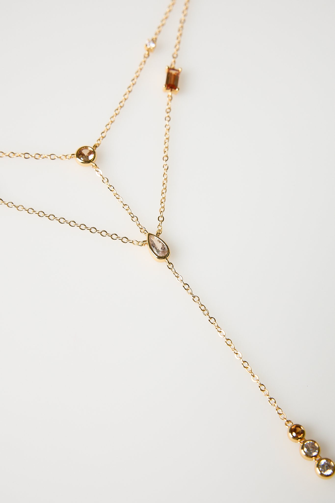 Double Zircon Necklace