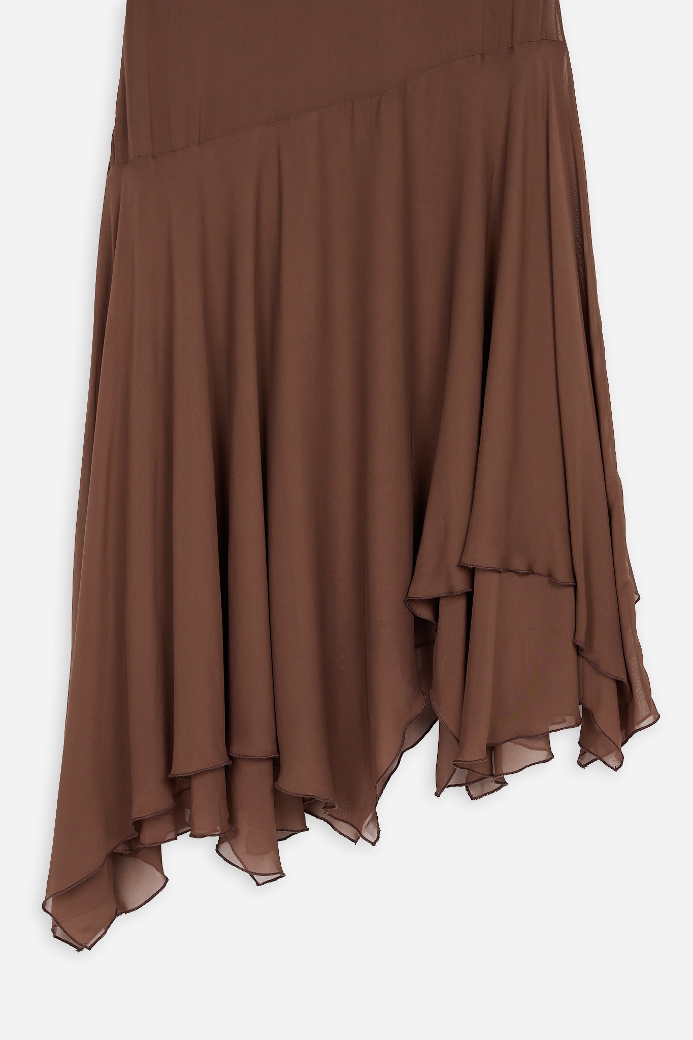 Vestido Palabra de Honor Marrón
