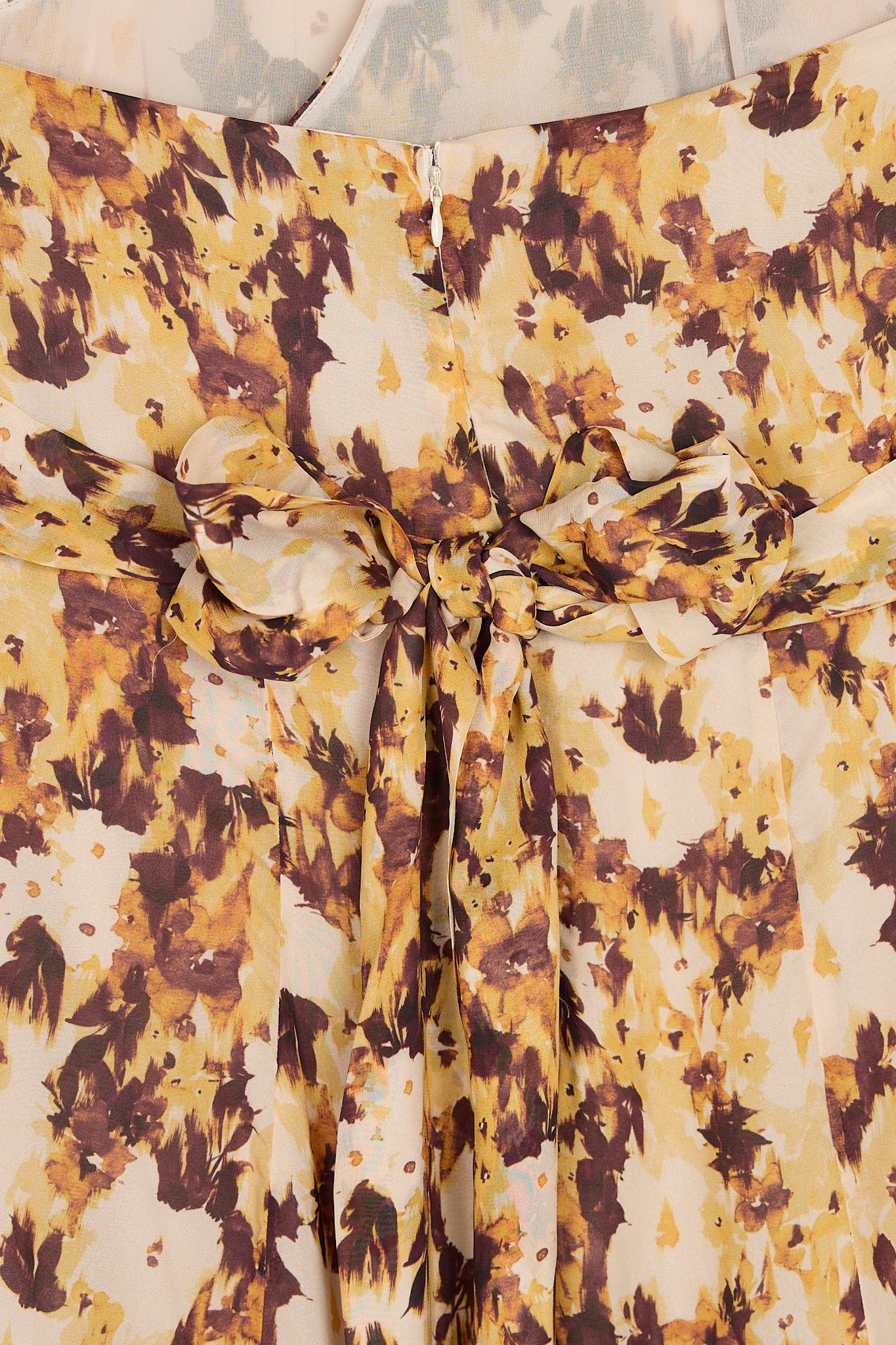 Yellow Floral Halter Dress