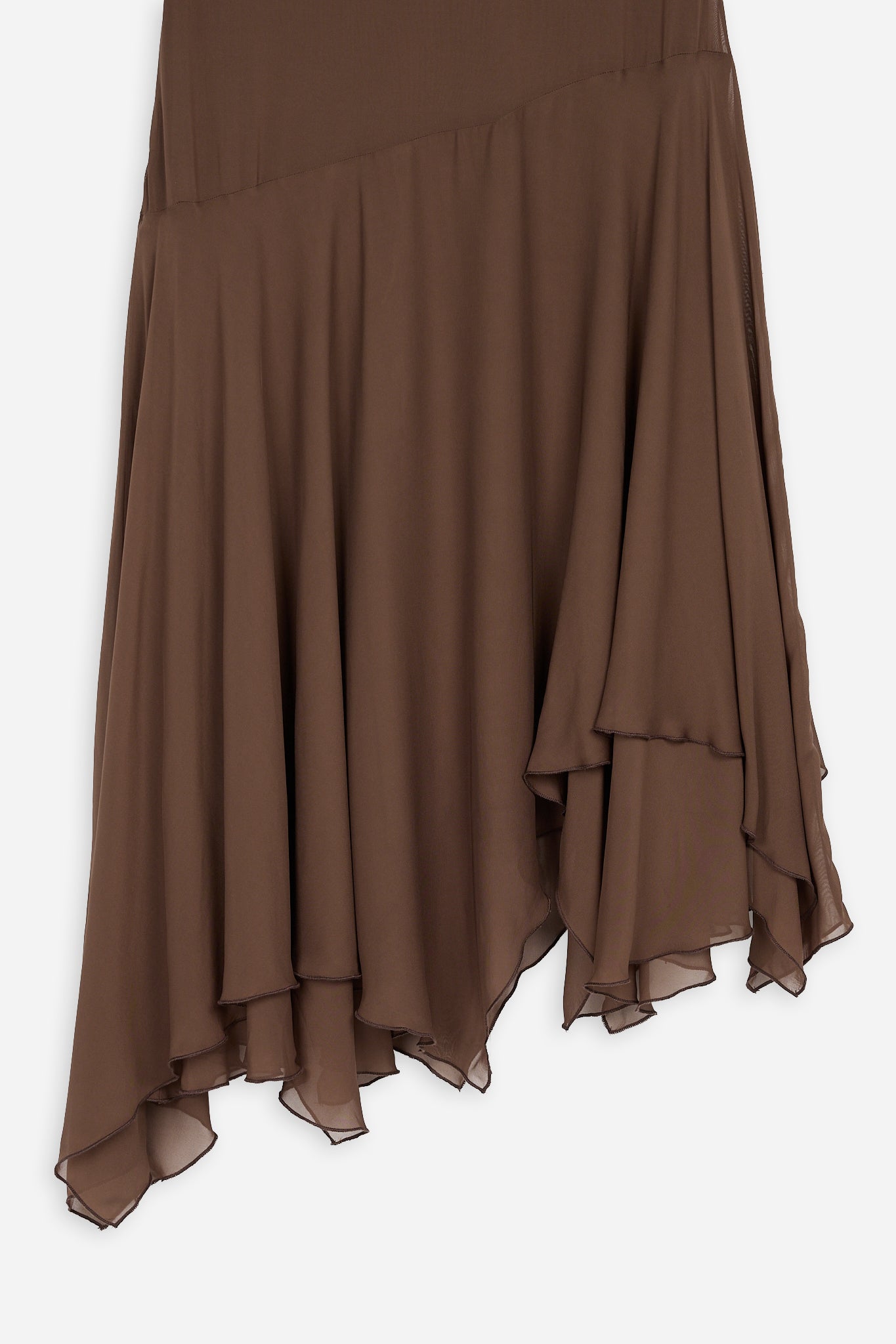 Vestido Palabra de Honor Marrón