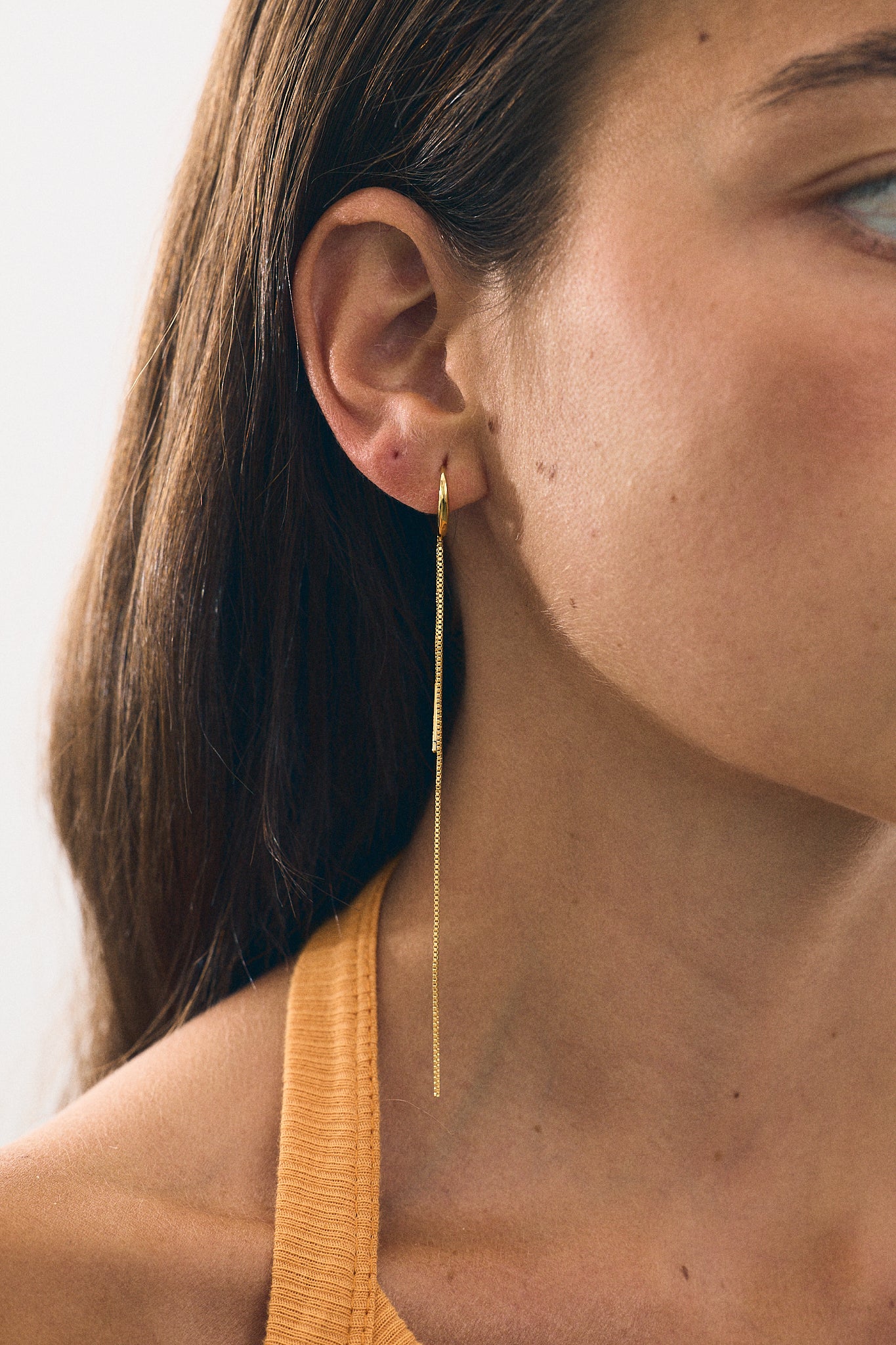 Boucle d'oreille Double Chaîne Longue (Unité)