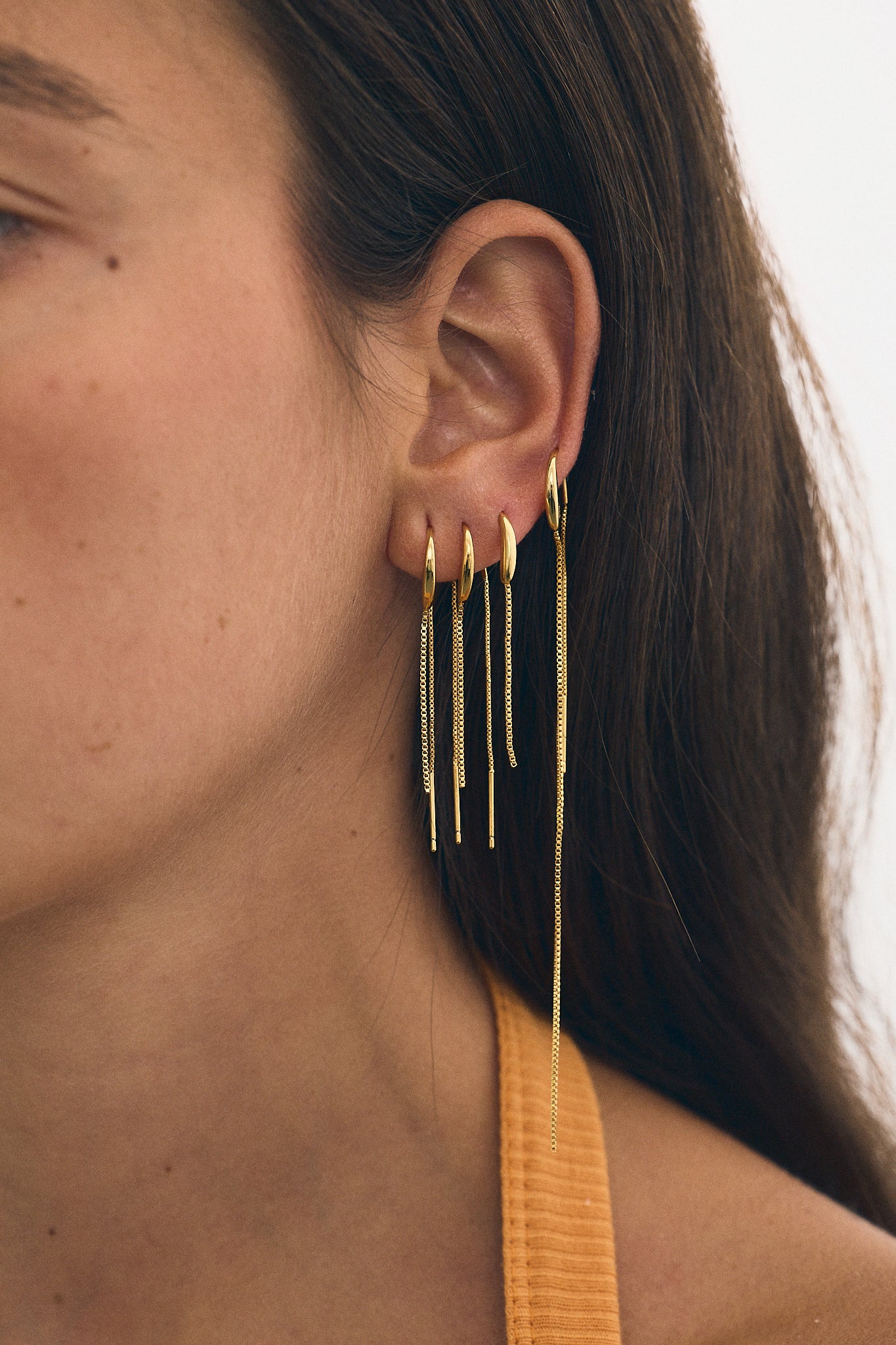 Boucle d'oreille à Double Chaîne (Unité)