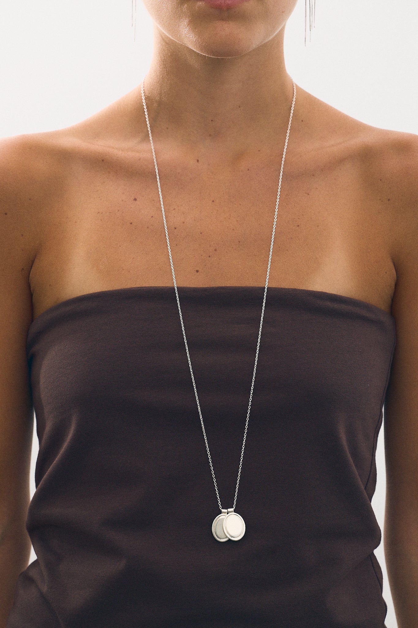 Pendentif Double Ovale