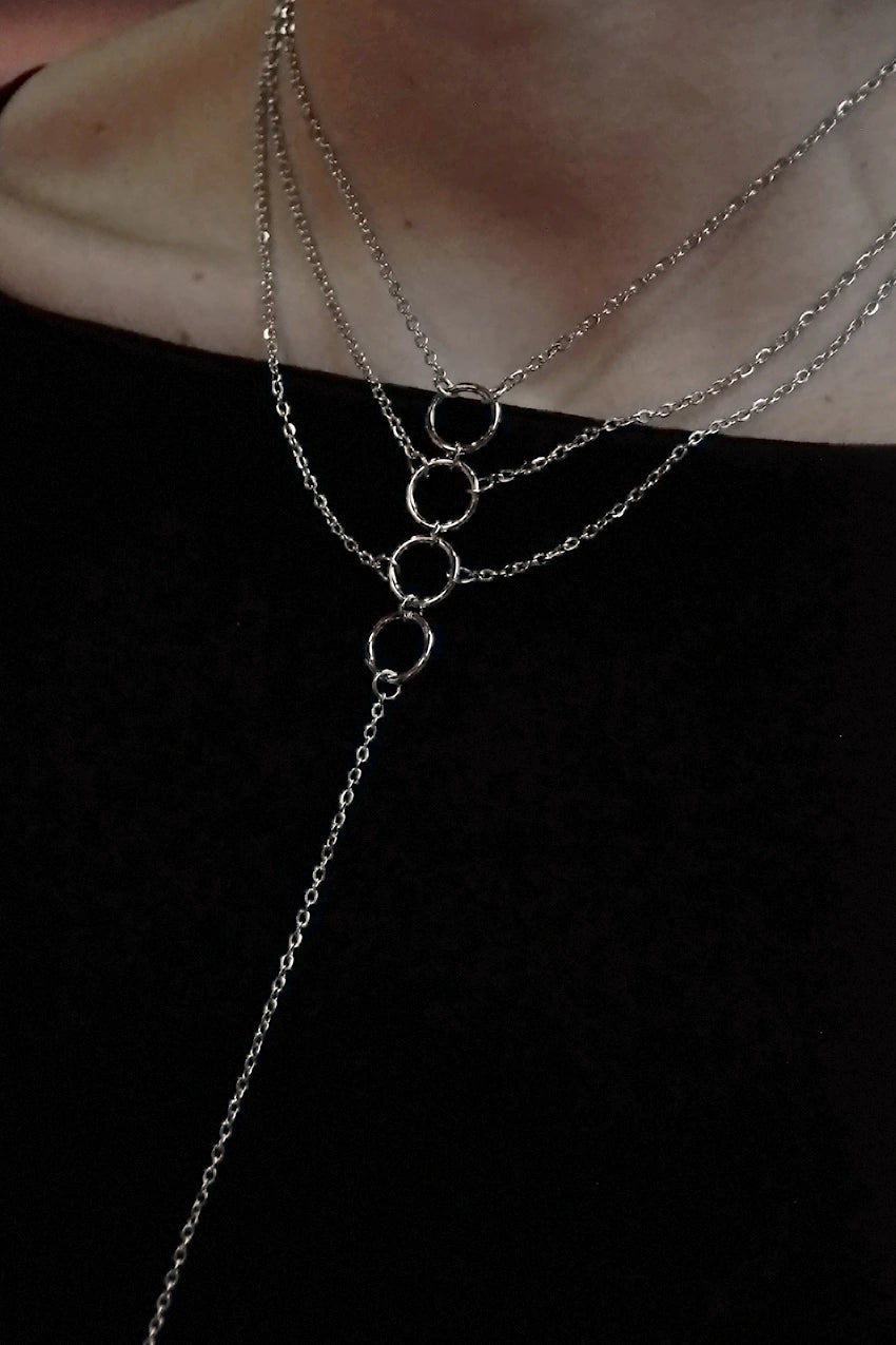 Bodychain Necklace Quadruple Chain