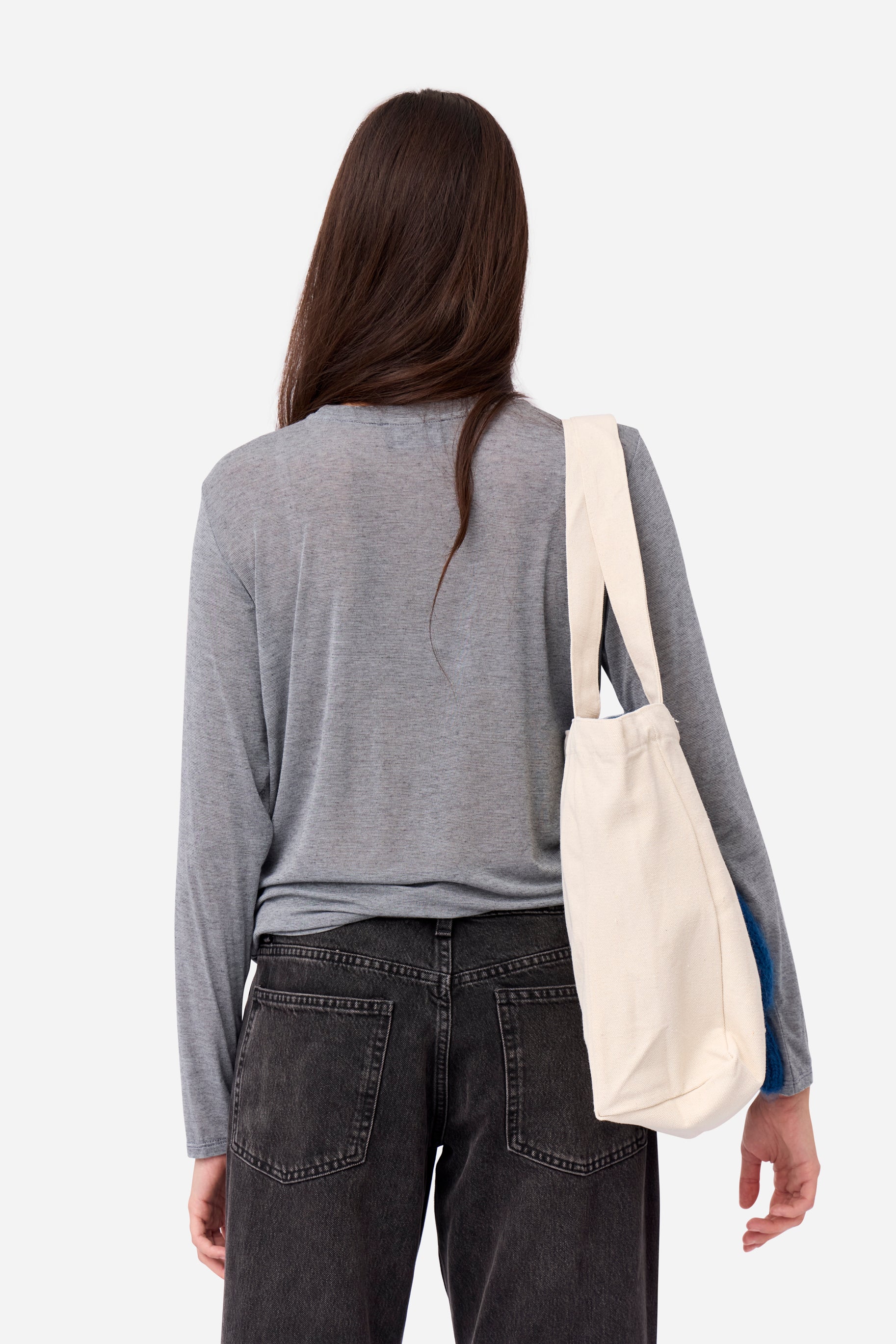 T-shirt Cachemire Manches Longues Gris