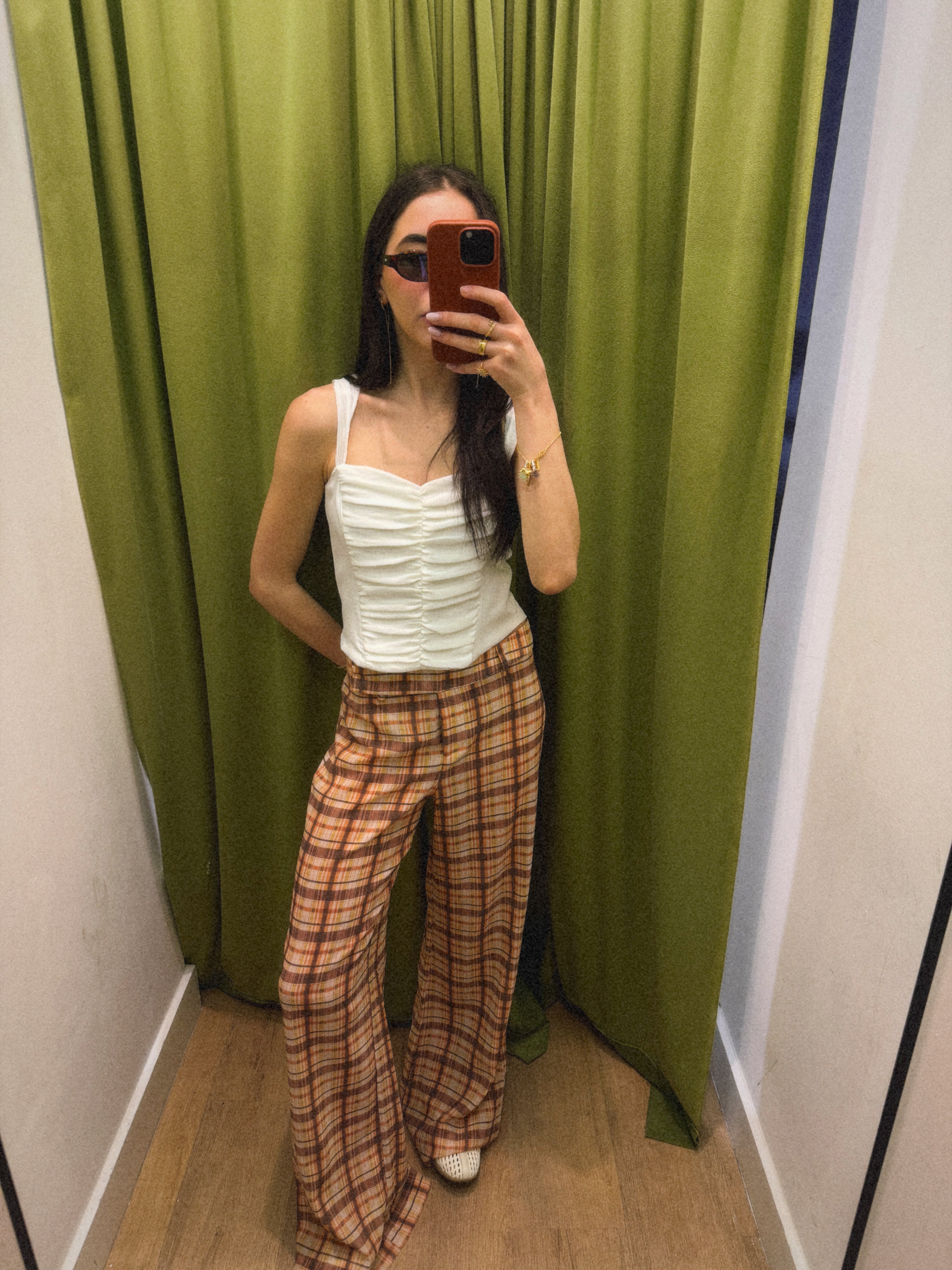 Pantalón Cuadros Amarillo