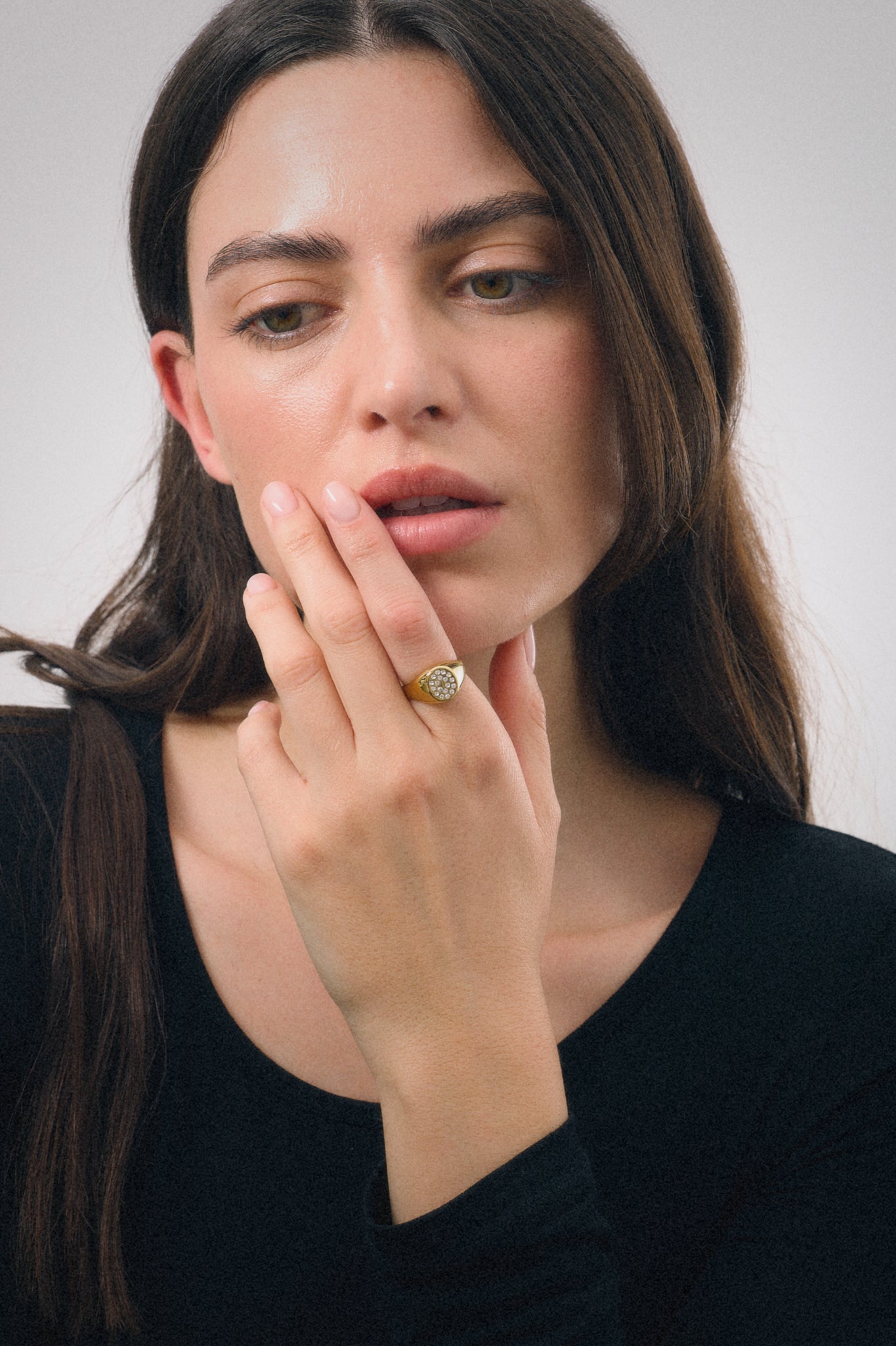 Anillo Sello Circon