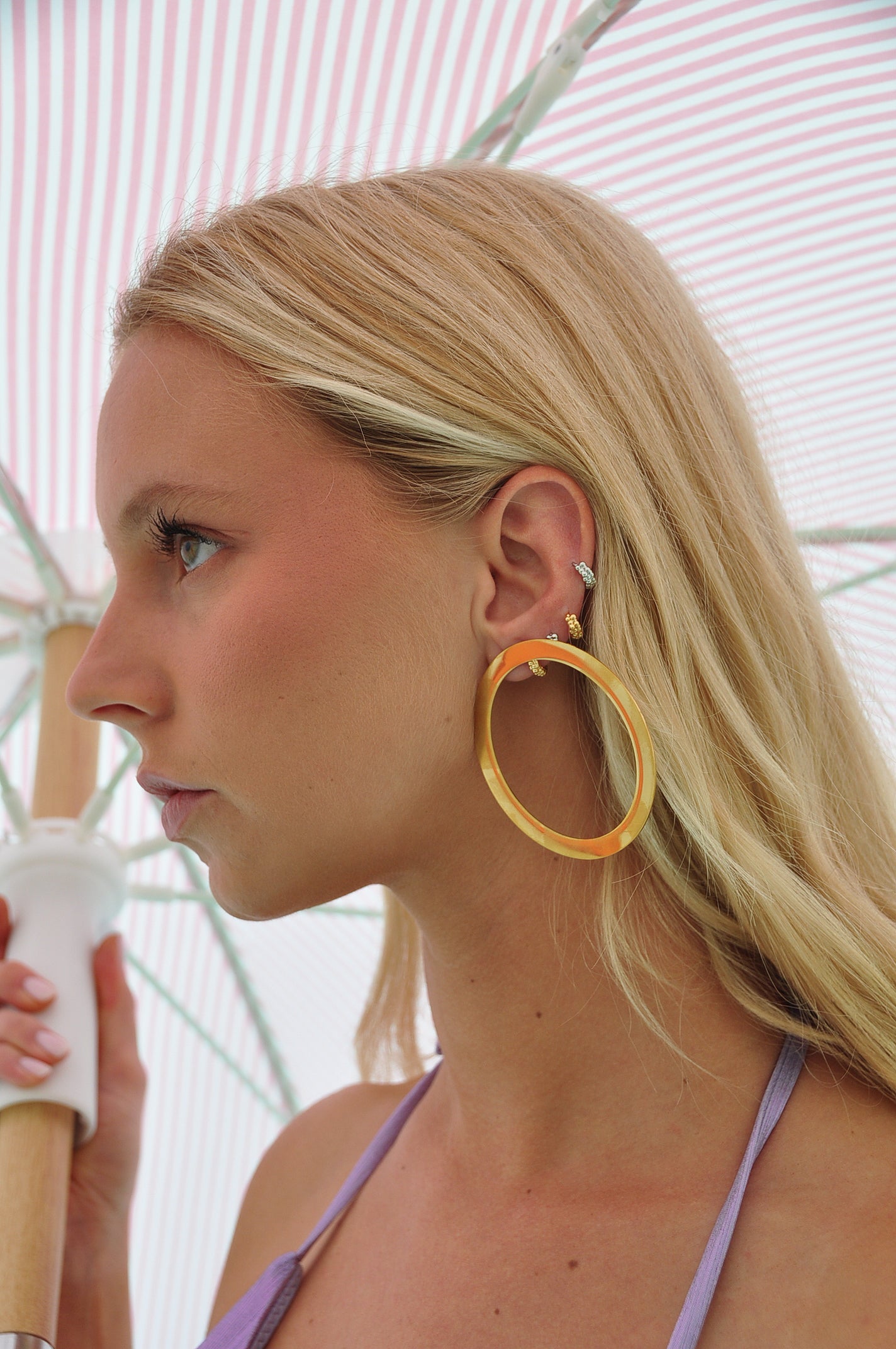 Mirror Hoop Earrings