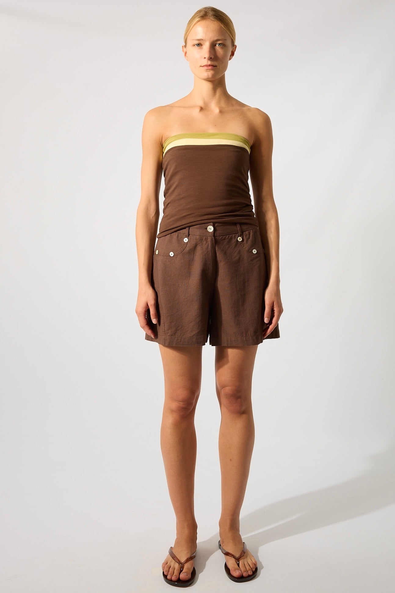 Brown Bandeau Top