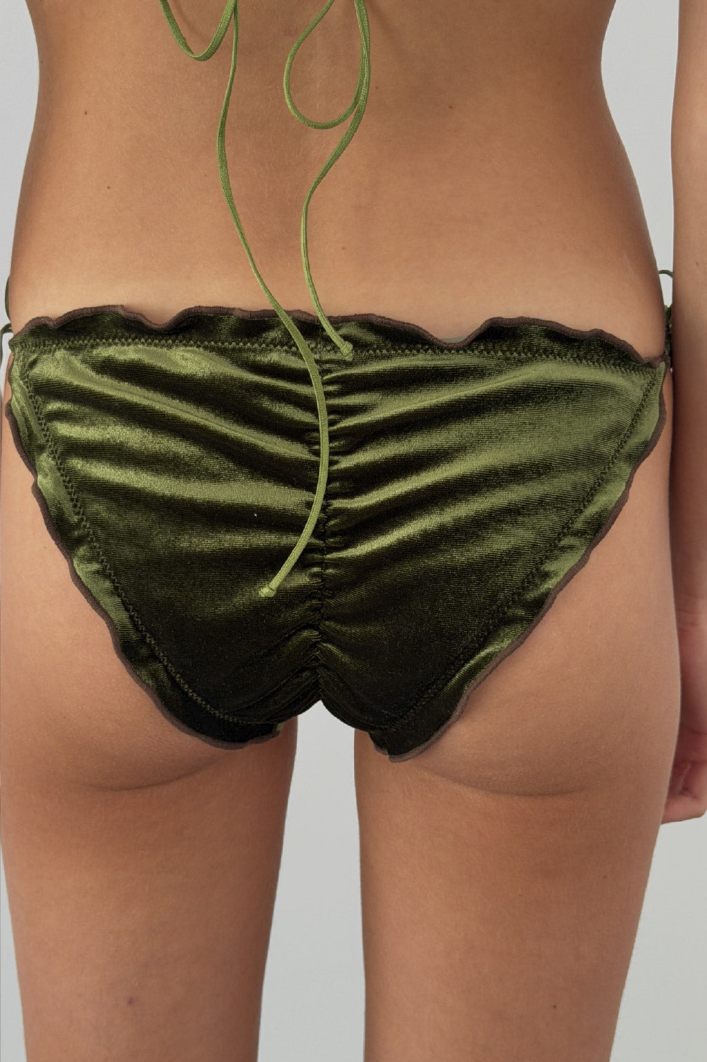 Green Velvet Bikini Bottom