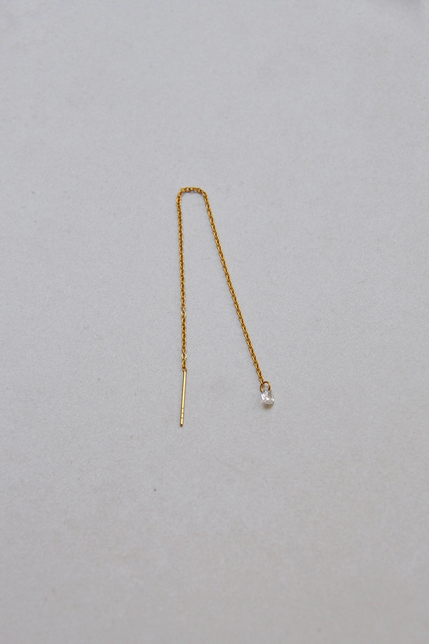 Basic Zircon Chain Earring