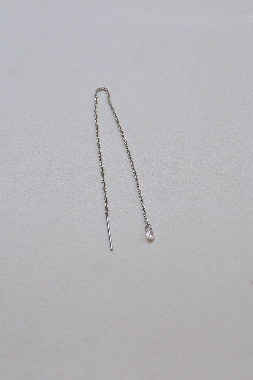 Basic Zircon Chain Earring