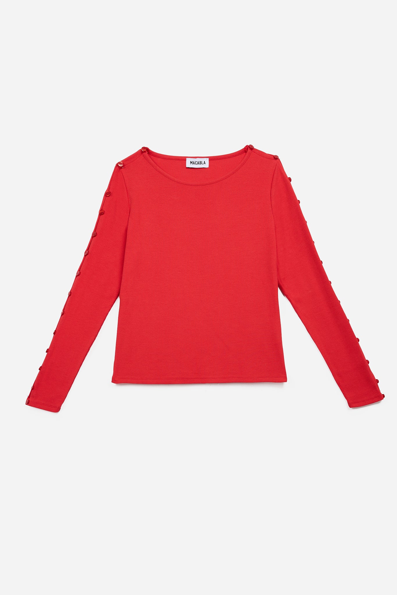 Camiseta Botones Roja
