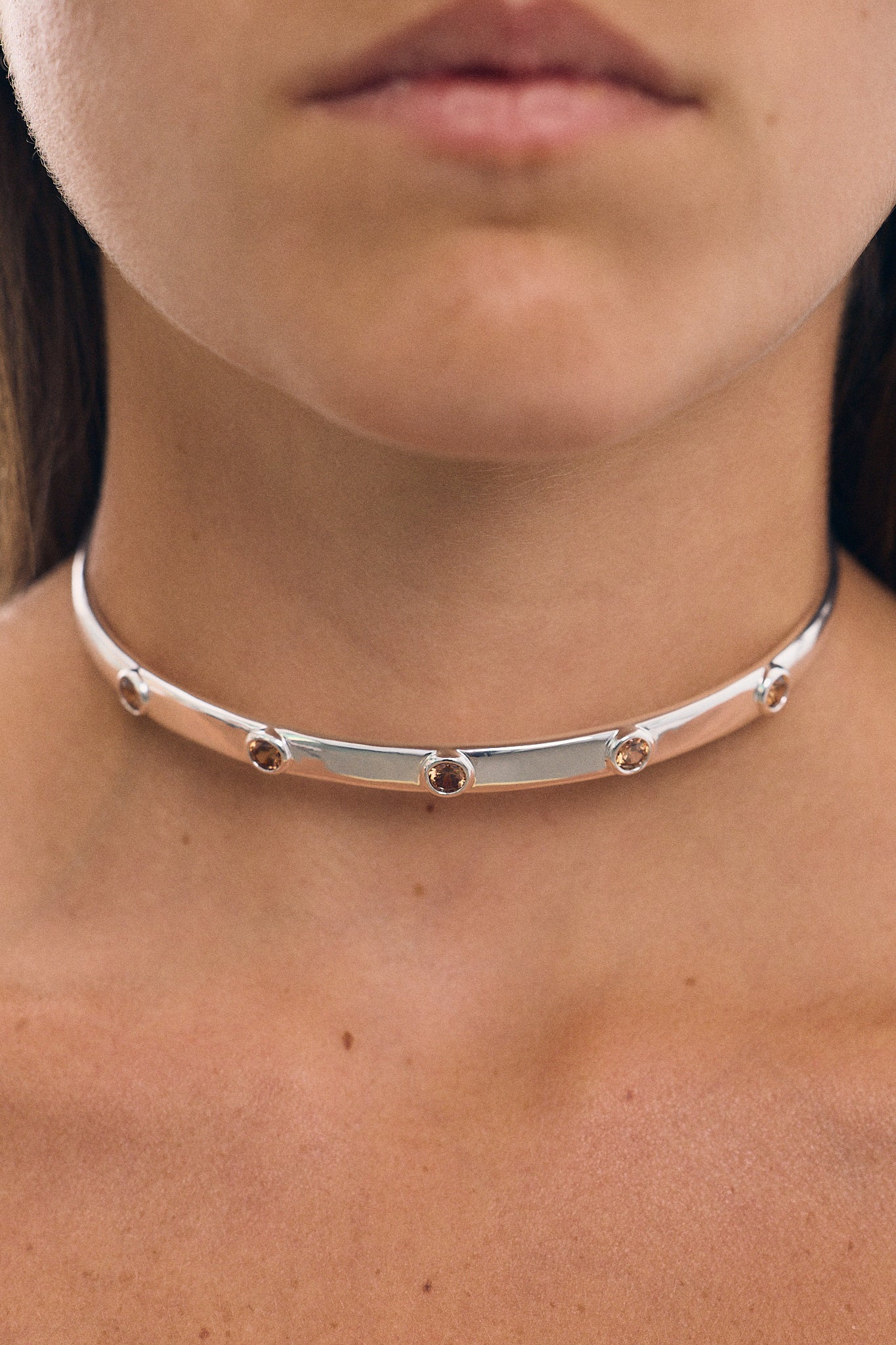 Choker Circonitas Marrones