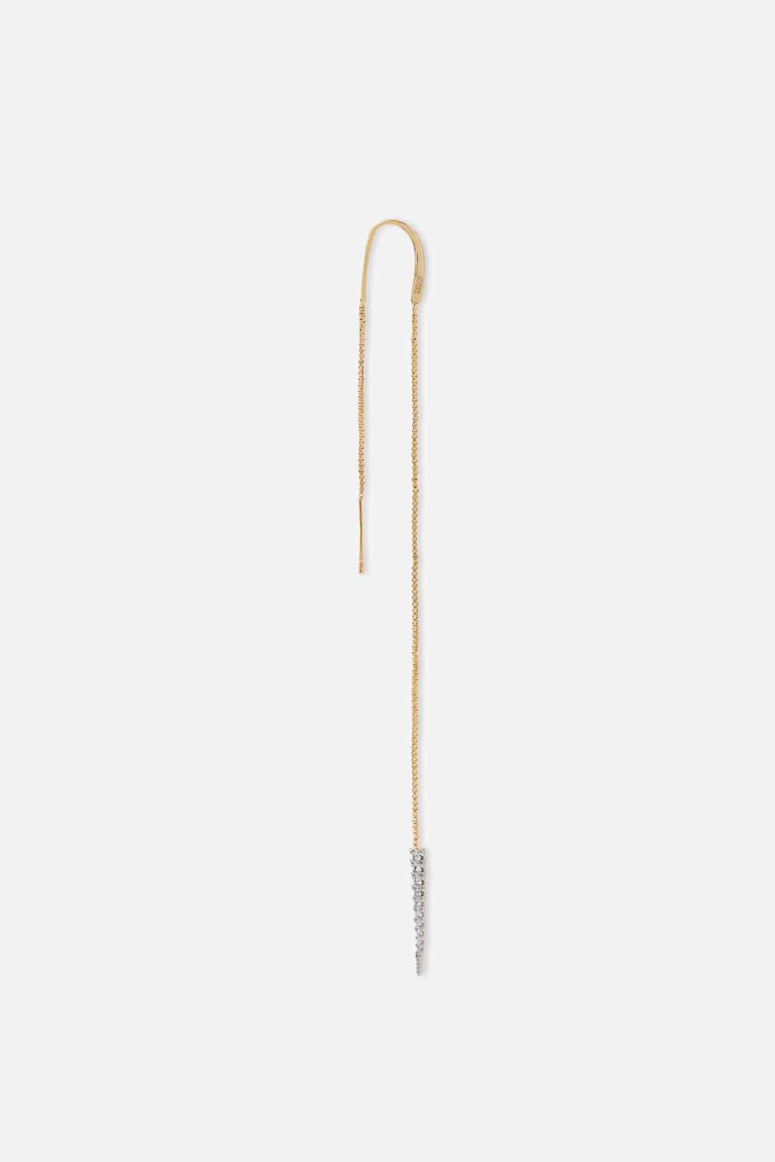 Boucle d'oreille mixte à double chaîne évasée (unité)