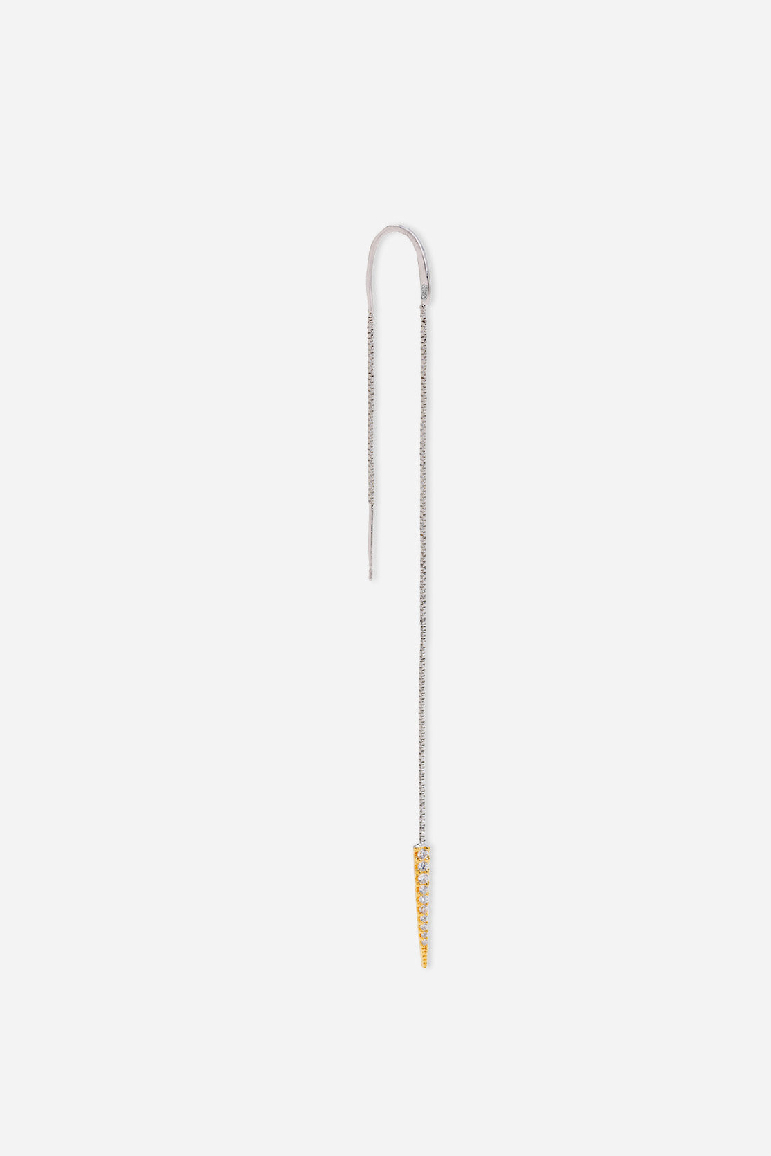 Boucle d'oreille mixte à double chaîne évasée (unité)