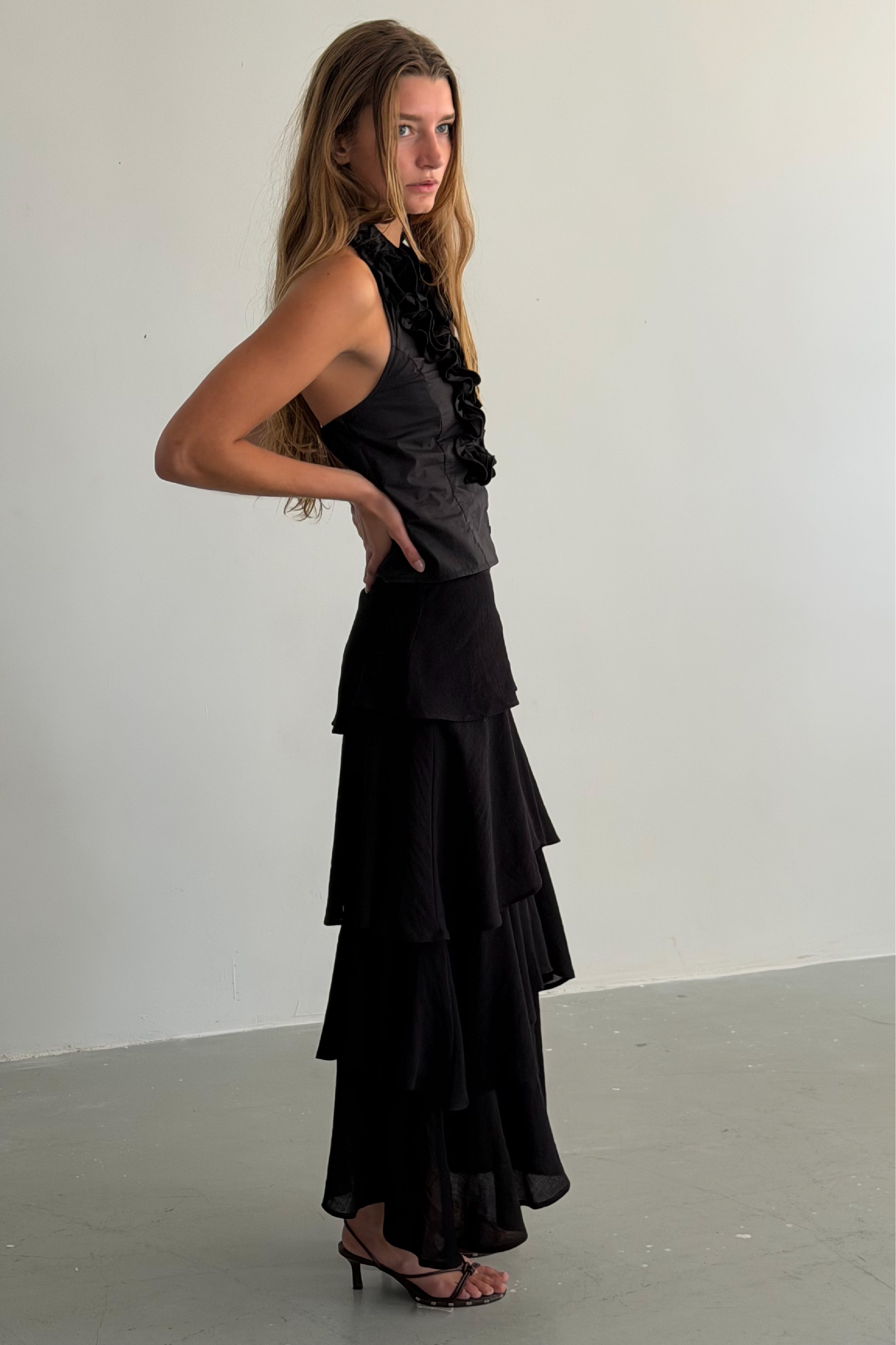 Black Ruffle Skirt