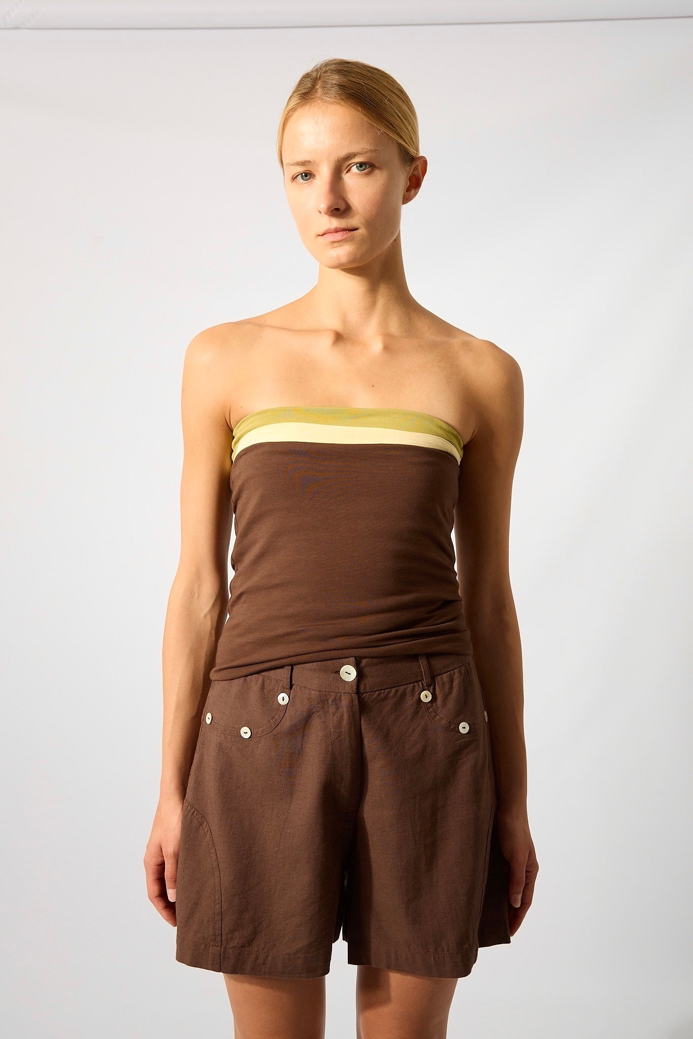 Brown Bandeau Top