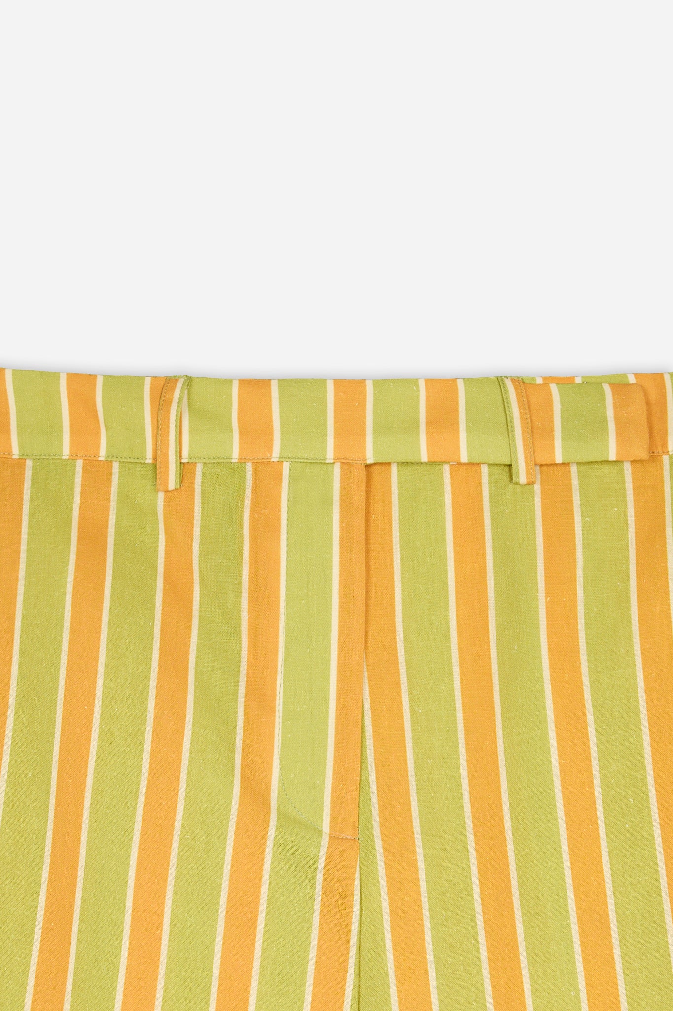 Orange and Green Striped Trousers